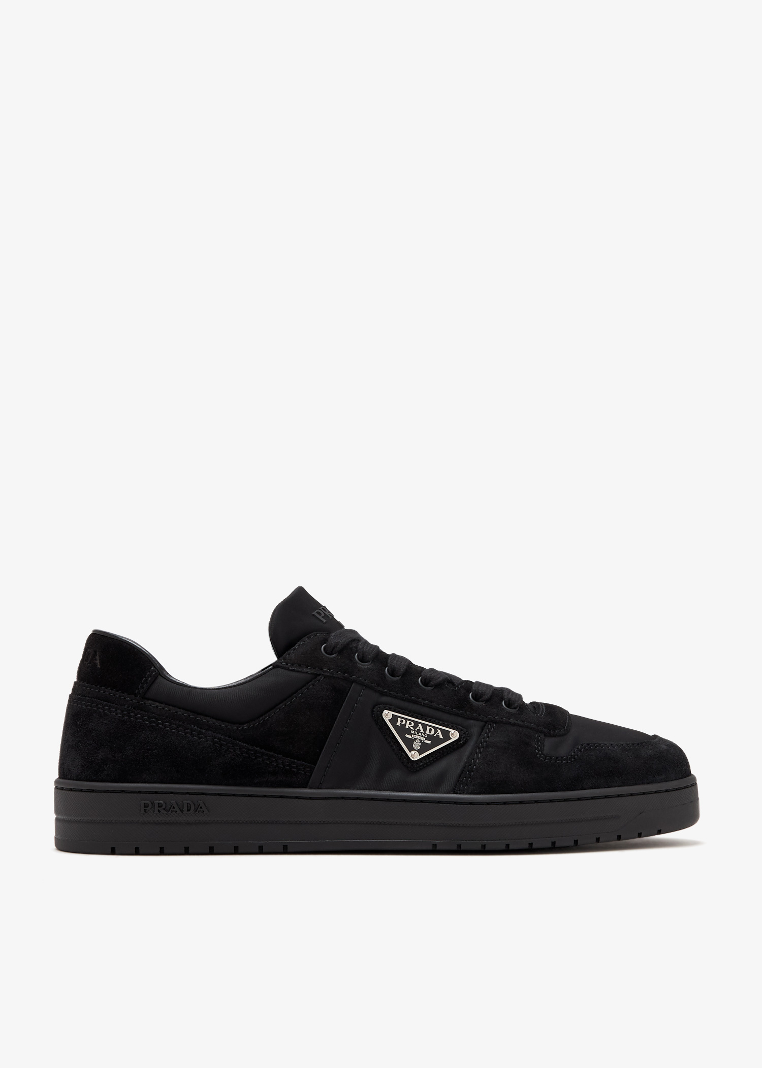 【完売必至】プラダ■三角ロゴ スエード ムートン スニーカー PRADA(プラダ) ハイカットボアスニーカー サイドジップムートン