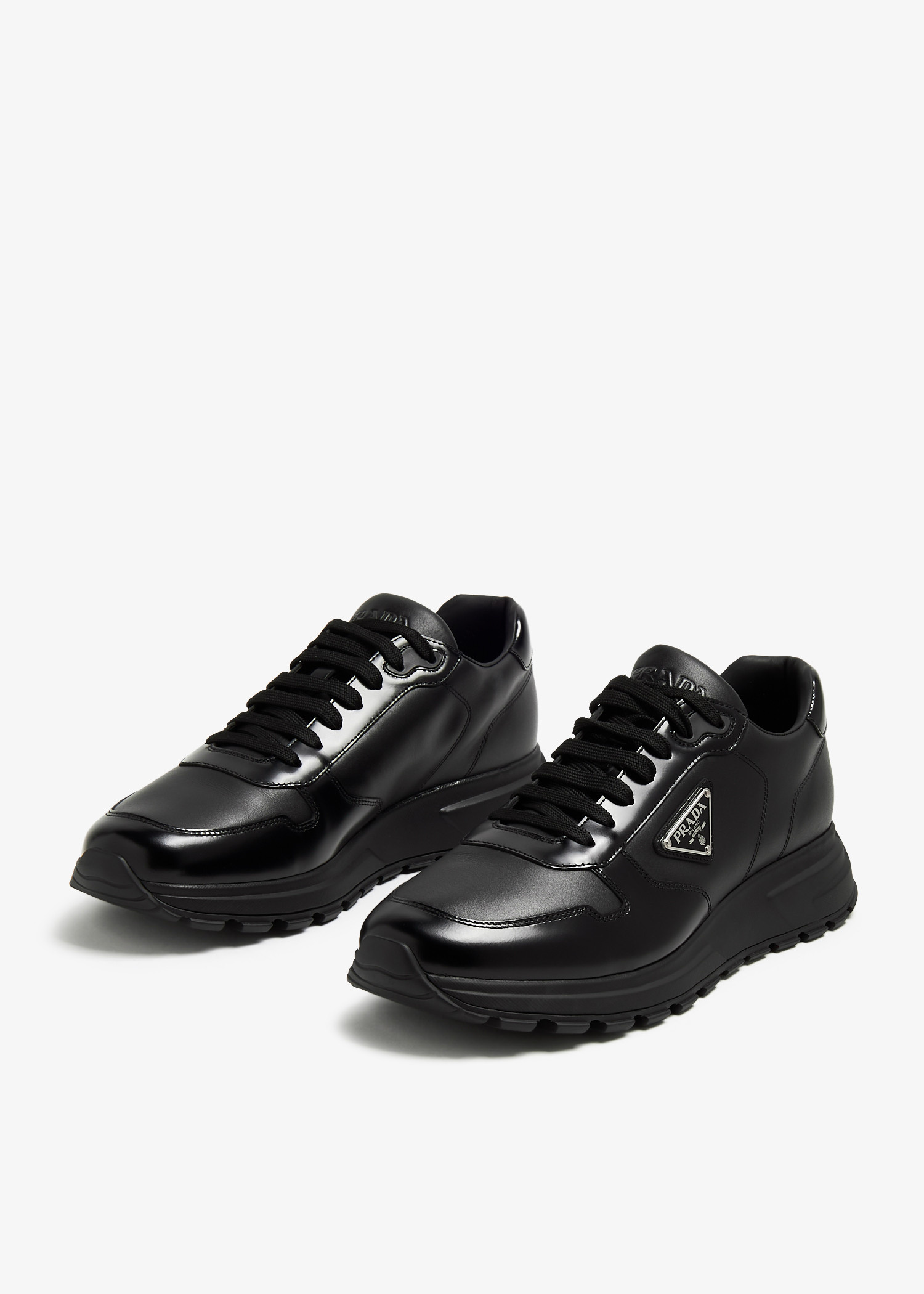 Prada Leather sneakers for Men - Black in Oman | Level Shoes