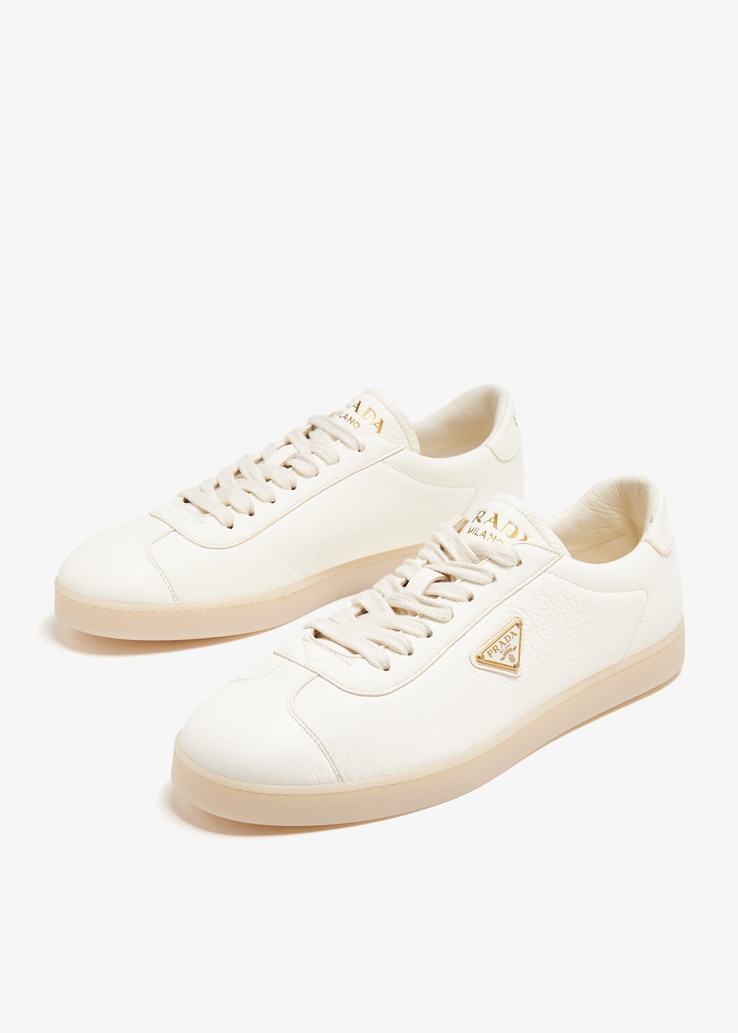 Prada Lane leather sneakers for Men - White in UAE | Level Shoes Prada Lane leather sneakers for Men - White in UAE | Level Shoes