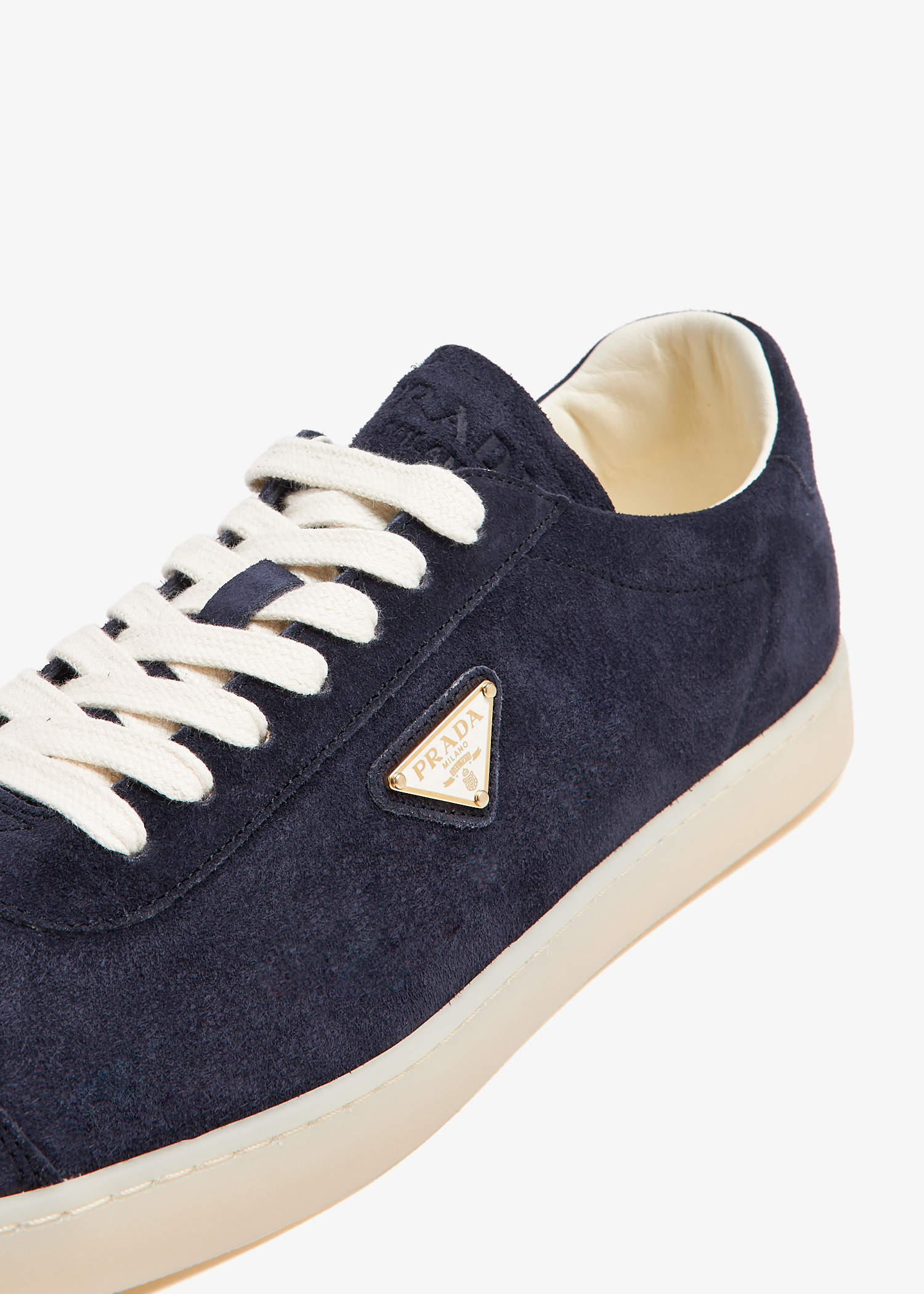Prada Lane suede sneakers for Men - Navy in UAE | Level Shoes