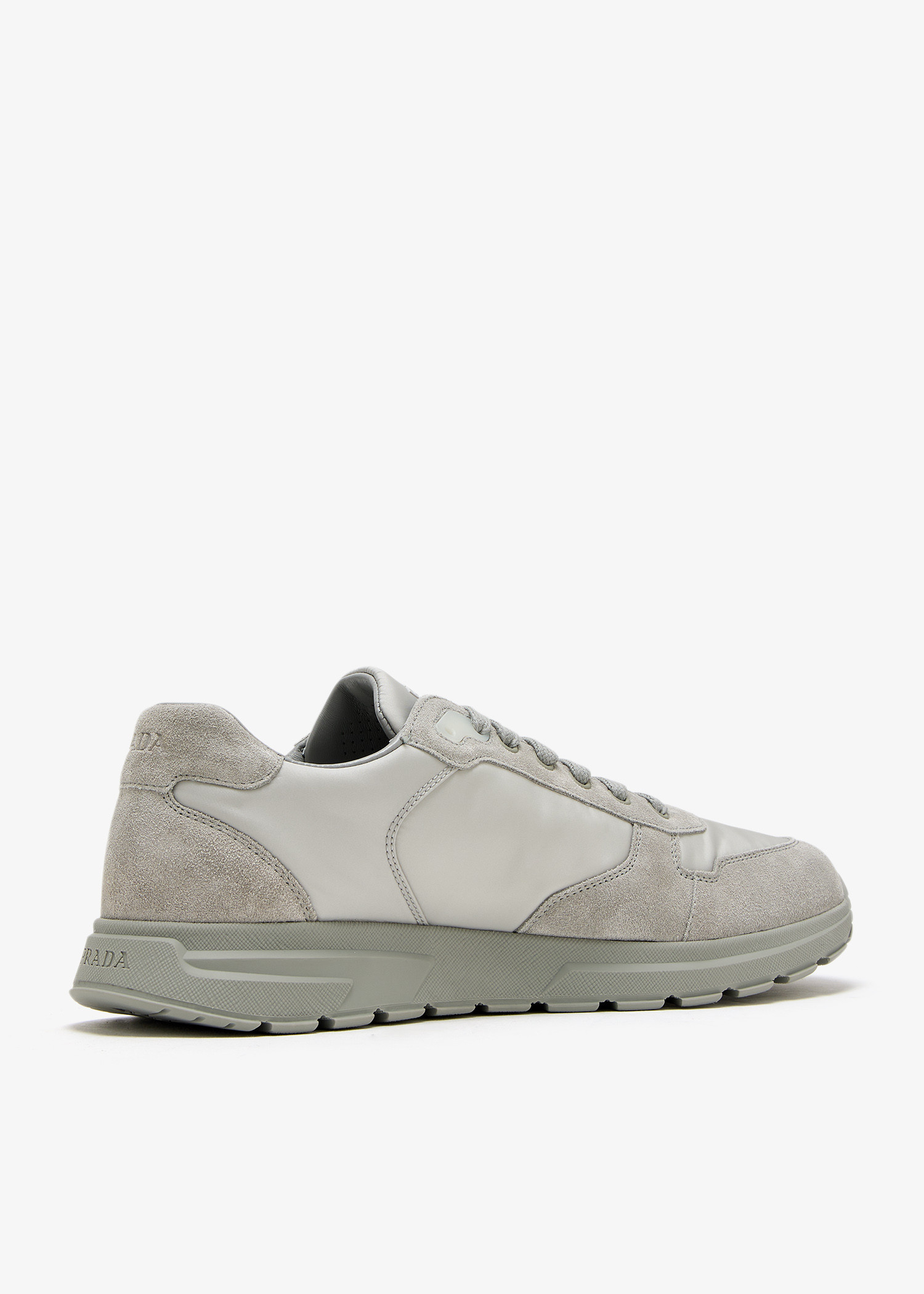 Prada Prax 2.0 Re-Nylon and suede sneakers for Men - Grey in