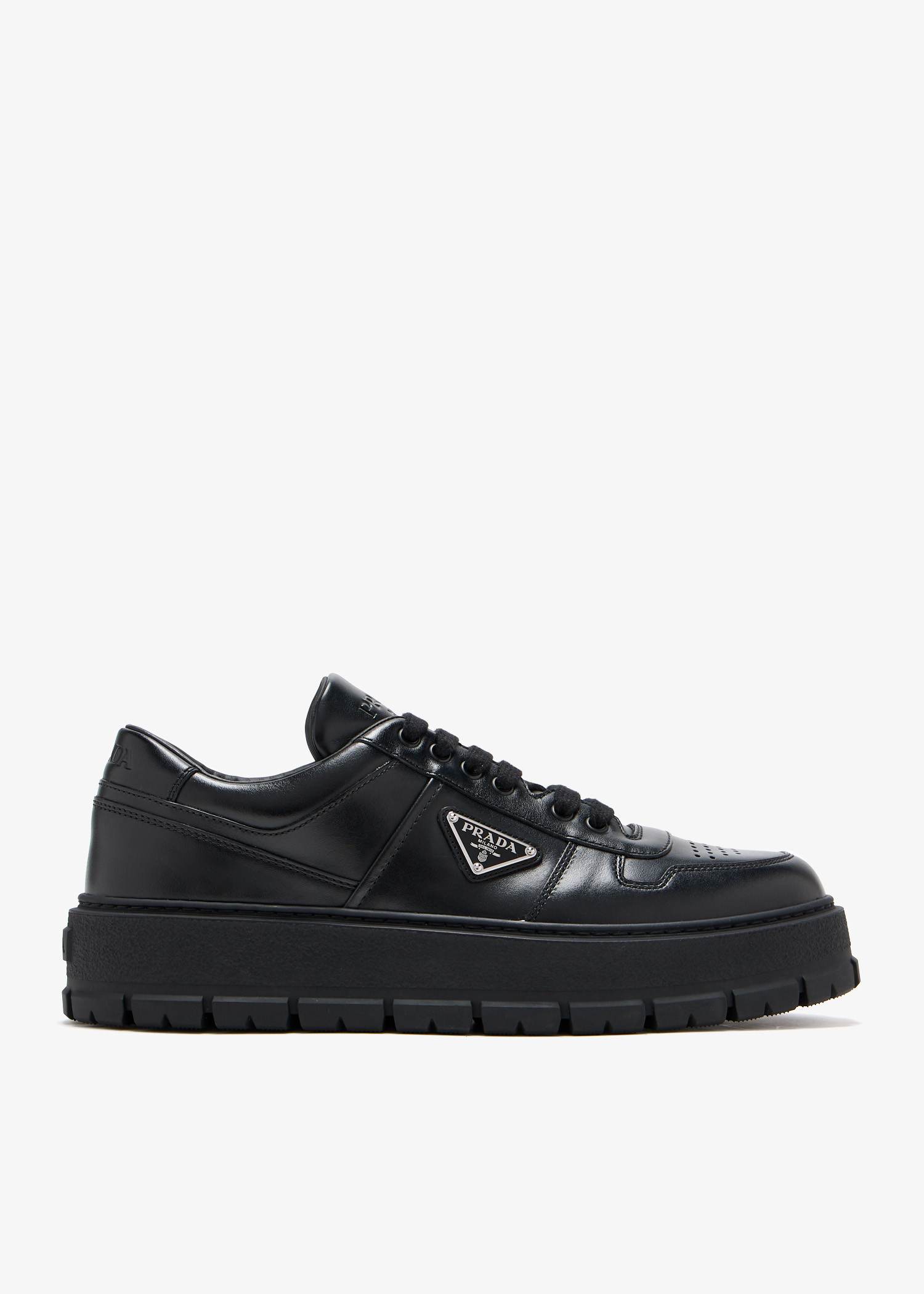 Prada Leather sneakers for Men - Black in UAE | Level Shoes