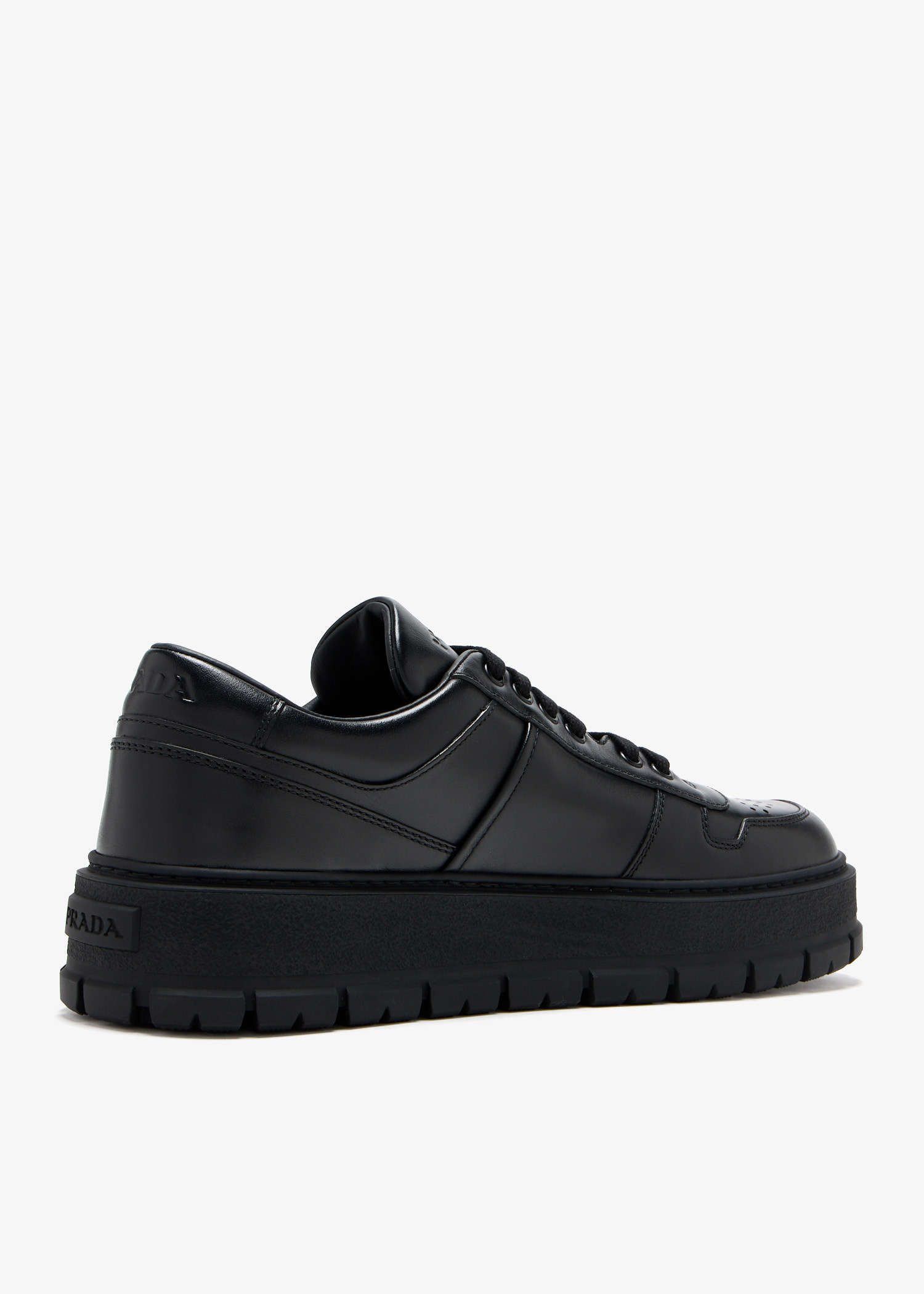 Prada Leather sneakers for Men - Black in Oman | Level Shoes