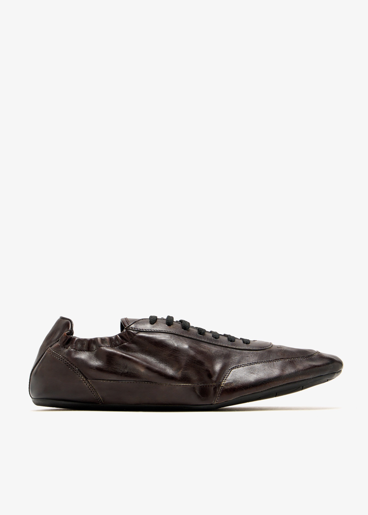 靴 Prada Velcro Leather Shoes Brown luxury-men-prada-sport-used-