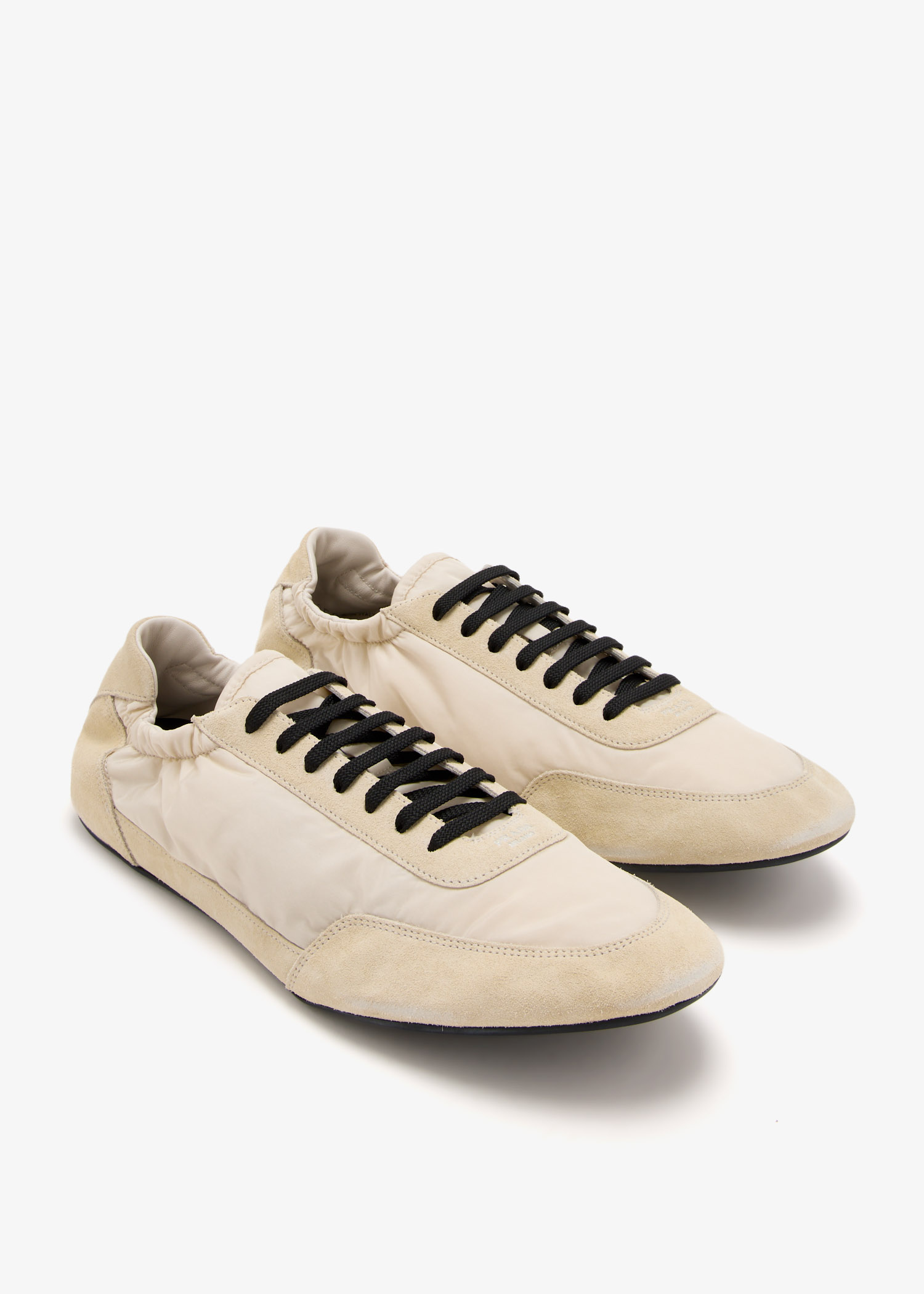 [PRADA] COLLAPSE スニーカー ベージュ Prada Collapse sneakers for Men - Cream in Qatar | Level Shoes