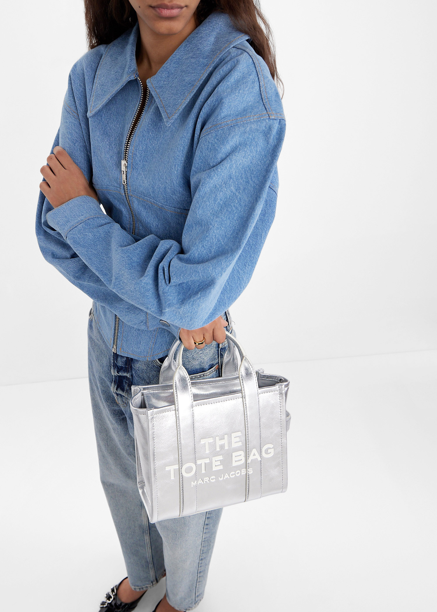 Marc Jacobs The Metallic leather small tote bag for Women