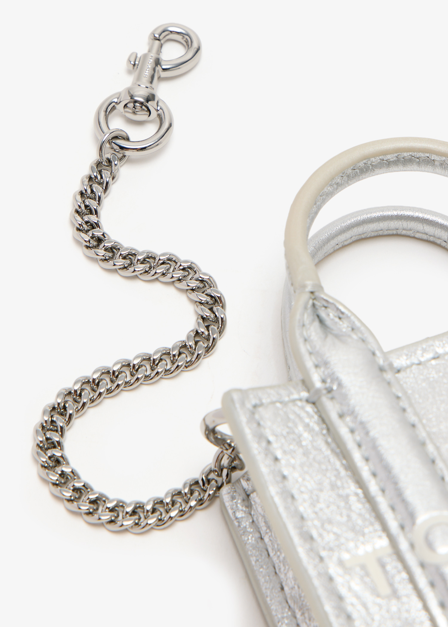 Marc Jacobs The Nano tote bag charm for Women - Silver in