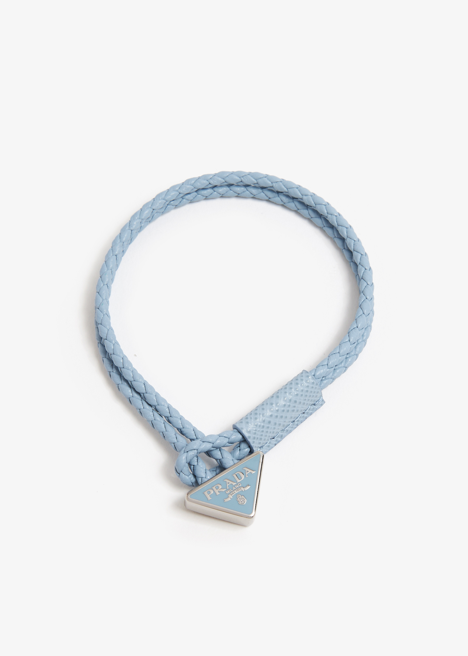 Prada Braided nappa leather bracelet for Men - Blue in UAE | Level