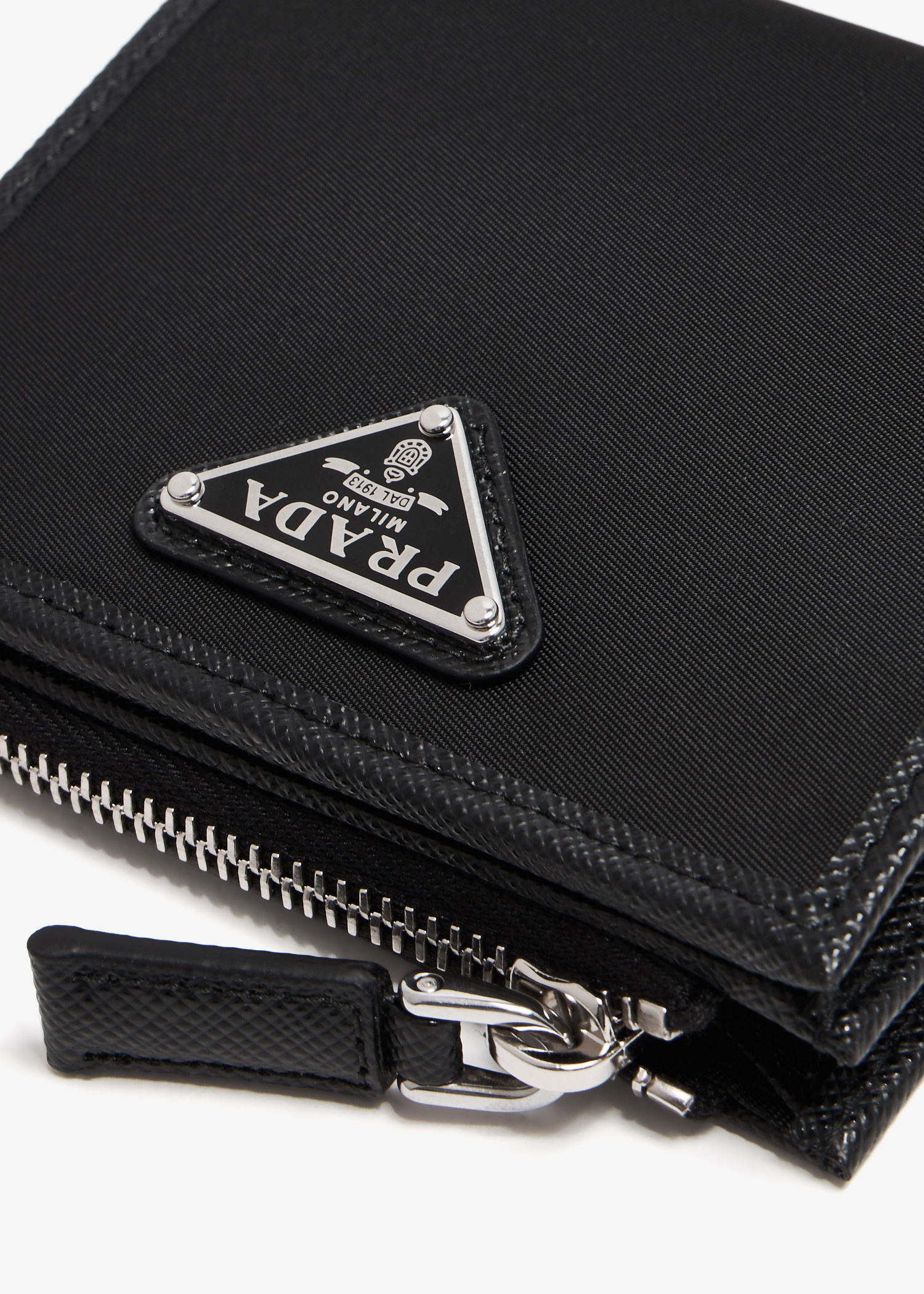 Prada Small Re-Nylon wallet for Men - Black in KSA | Level Shoes