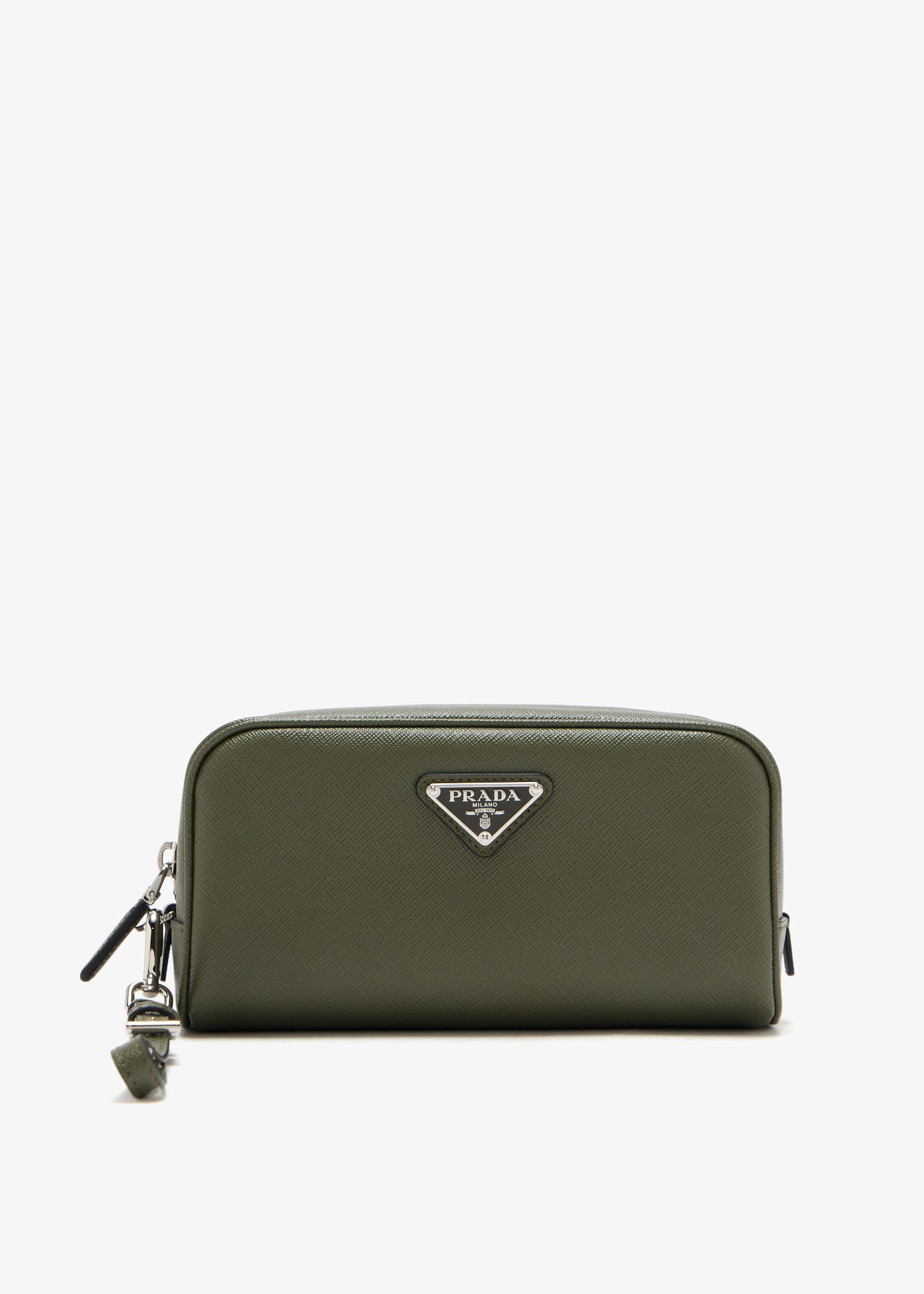 Prada Saffiano leather pouch for Men - Green in UAE | Level