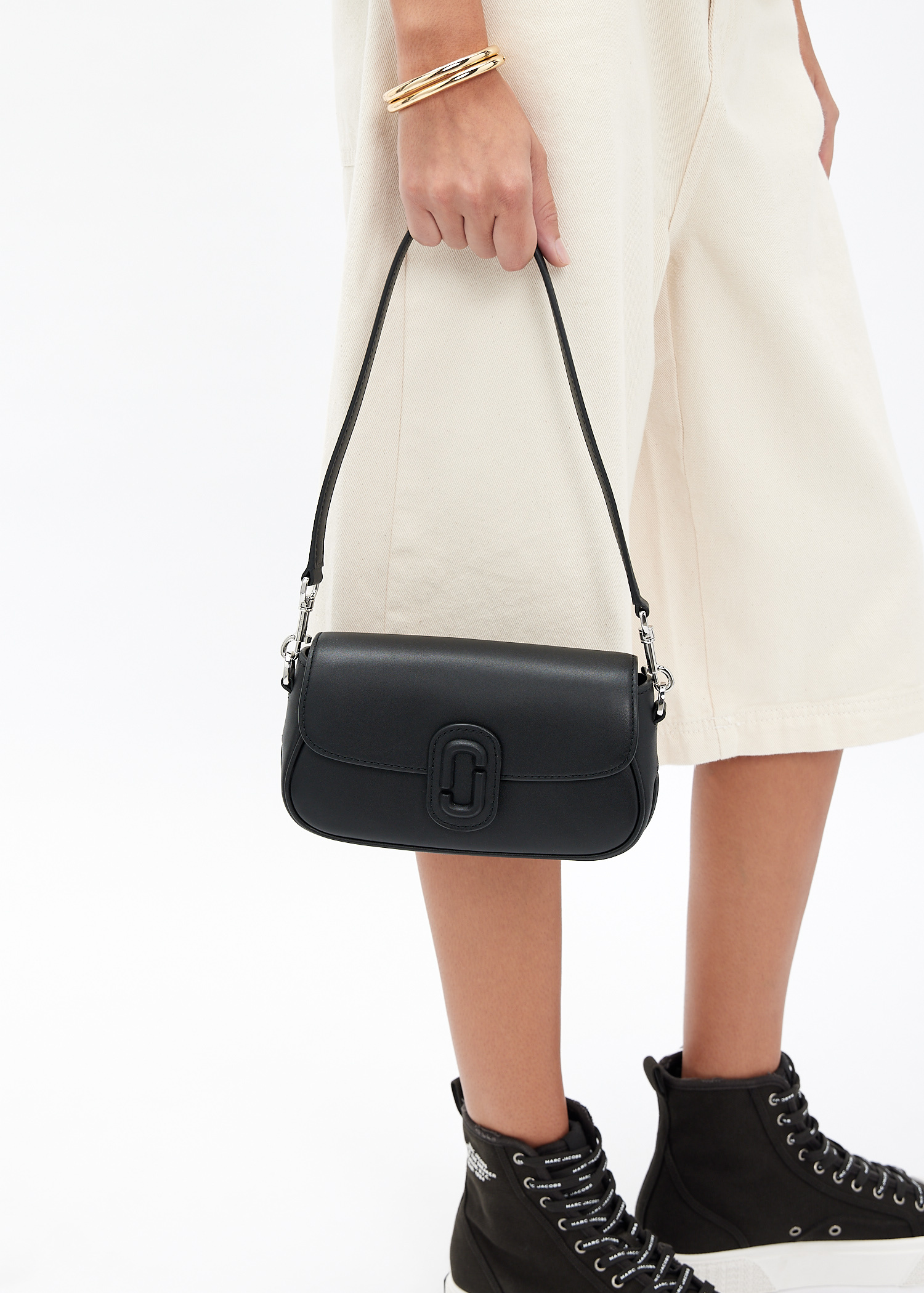 激安 Marc Jacobs llic Clover Shoulder Bag 2F4HCR024H04 Marc Jacobs The Clover Shoulder Bag, Metallic Silver, One