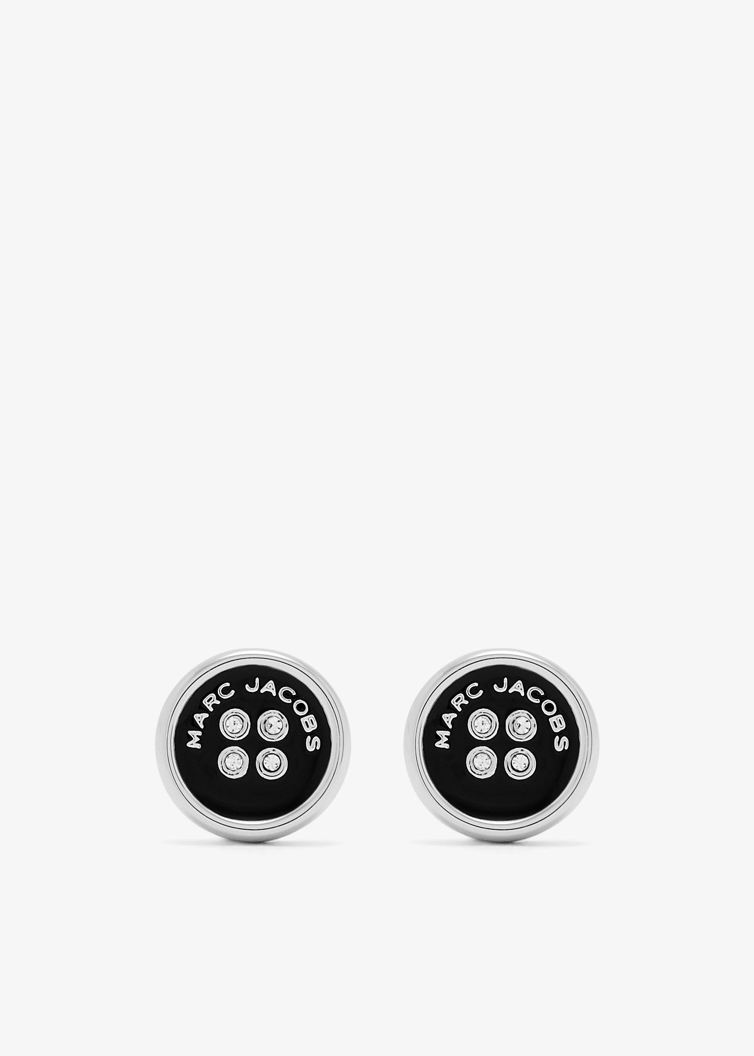 MARC JACOBS ボタン ピアス 2R4JER001J35-047 SILVER BLACK MARC JACOBS ボタン ピアス 2R4JER001J35-047 SILVER BLACK