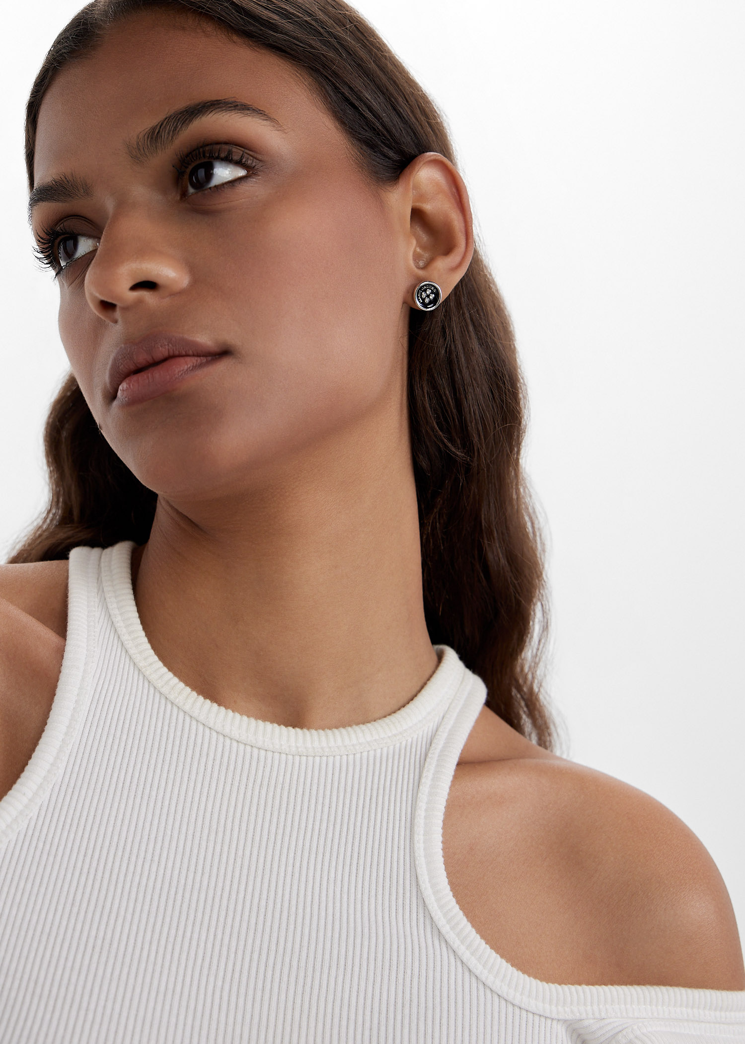 Marc Jacobs The Button Stud earrings for Women - Silver in