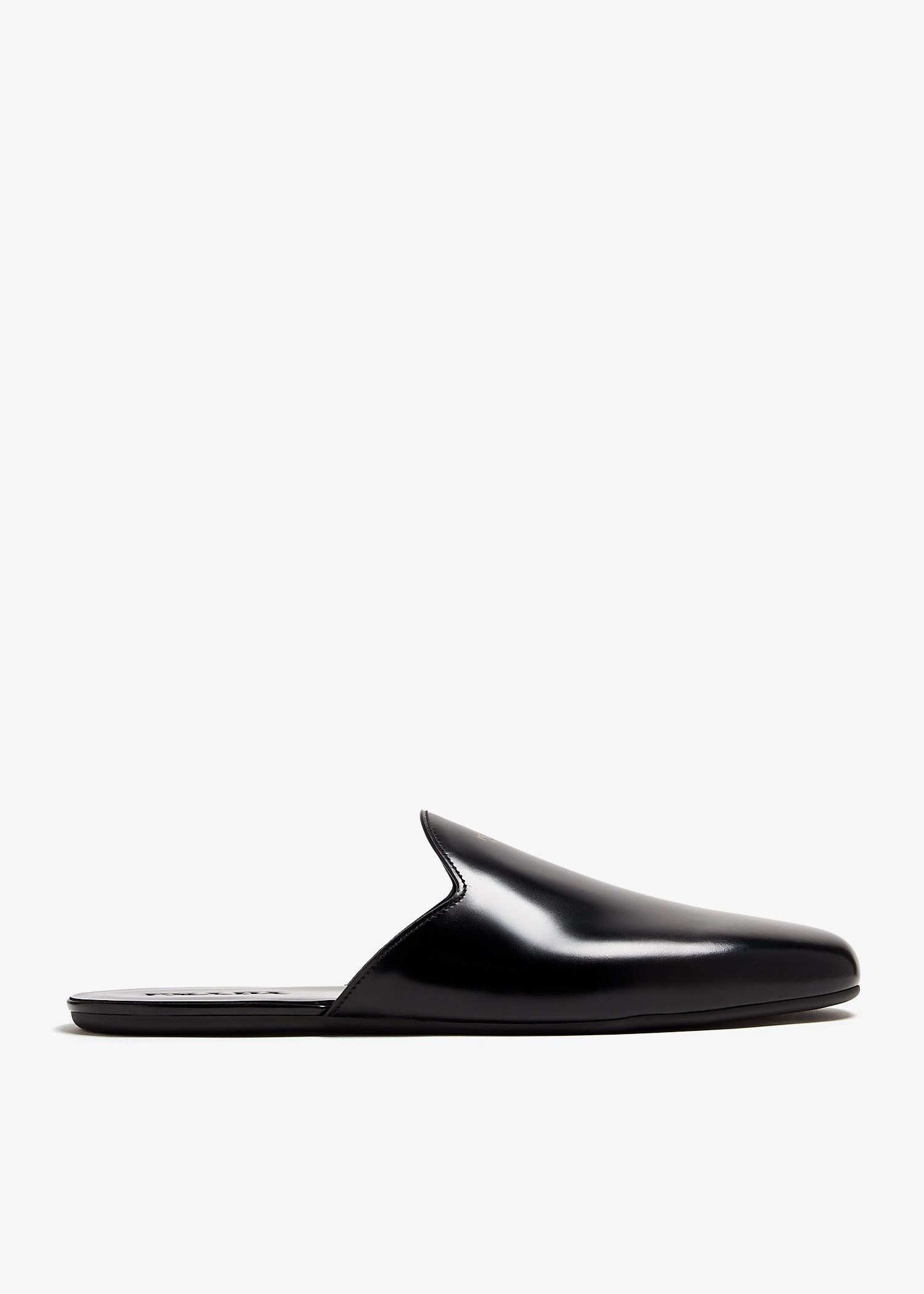 【新品】 SLIPPER LEATHER/BLACK 26㎝ Prada Brushed leather slippers for Men - Black in UAE