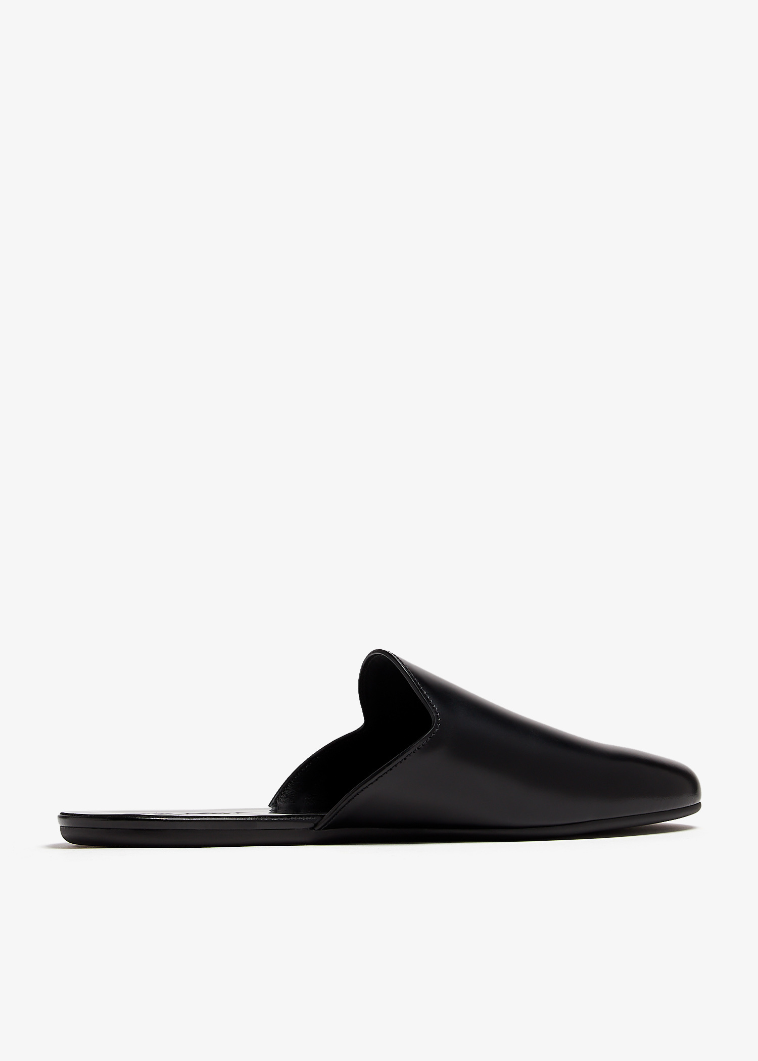 Prada Brushed leather slippers for Men - Black in UAE Prada Brushed leather slippers for Men - Black in UAE