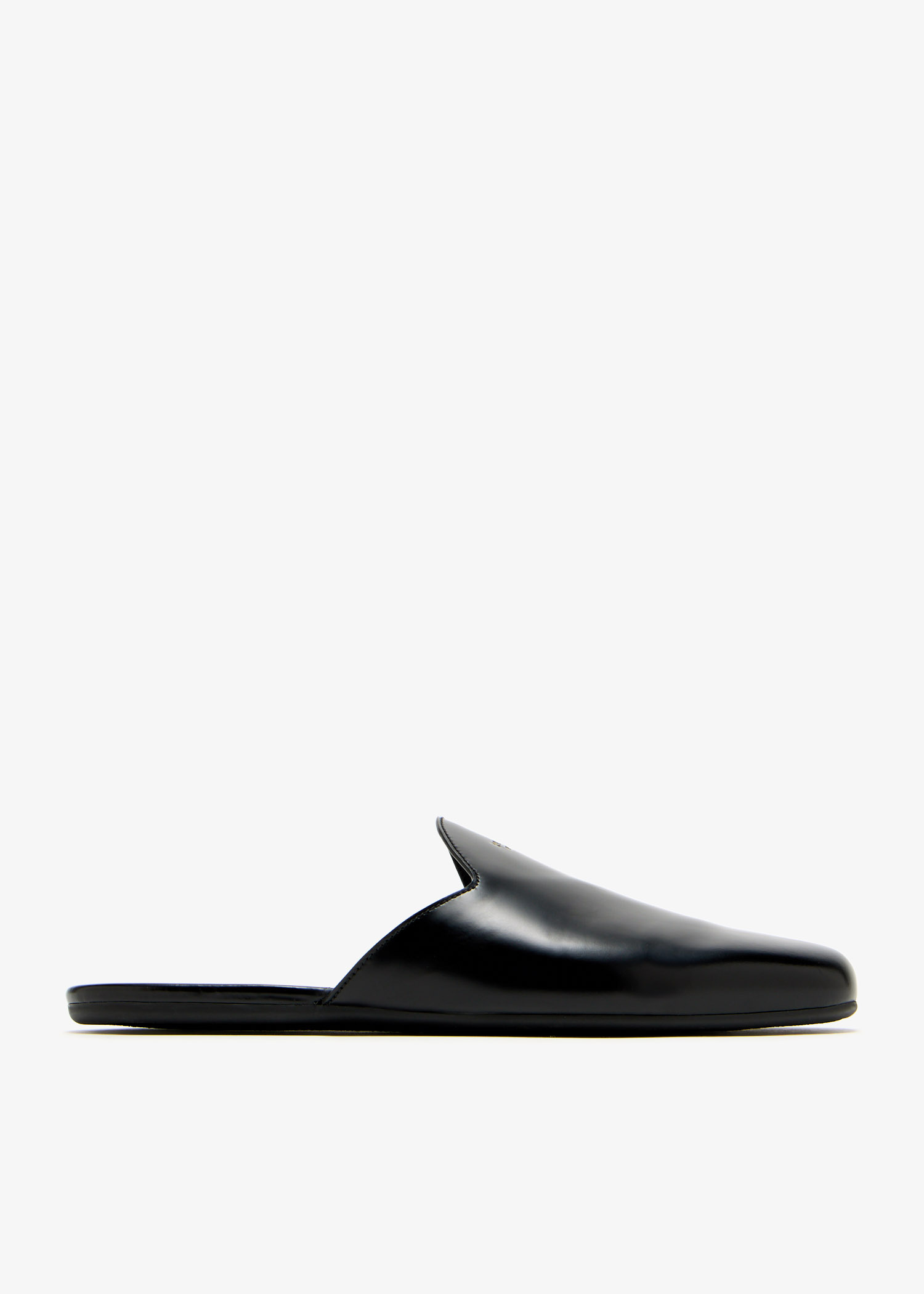 Prada Brushed leather slippers for Men - Black in UAE