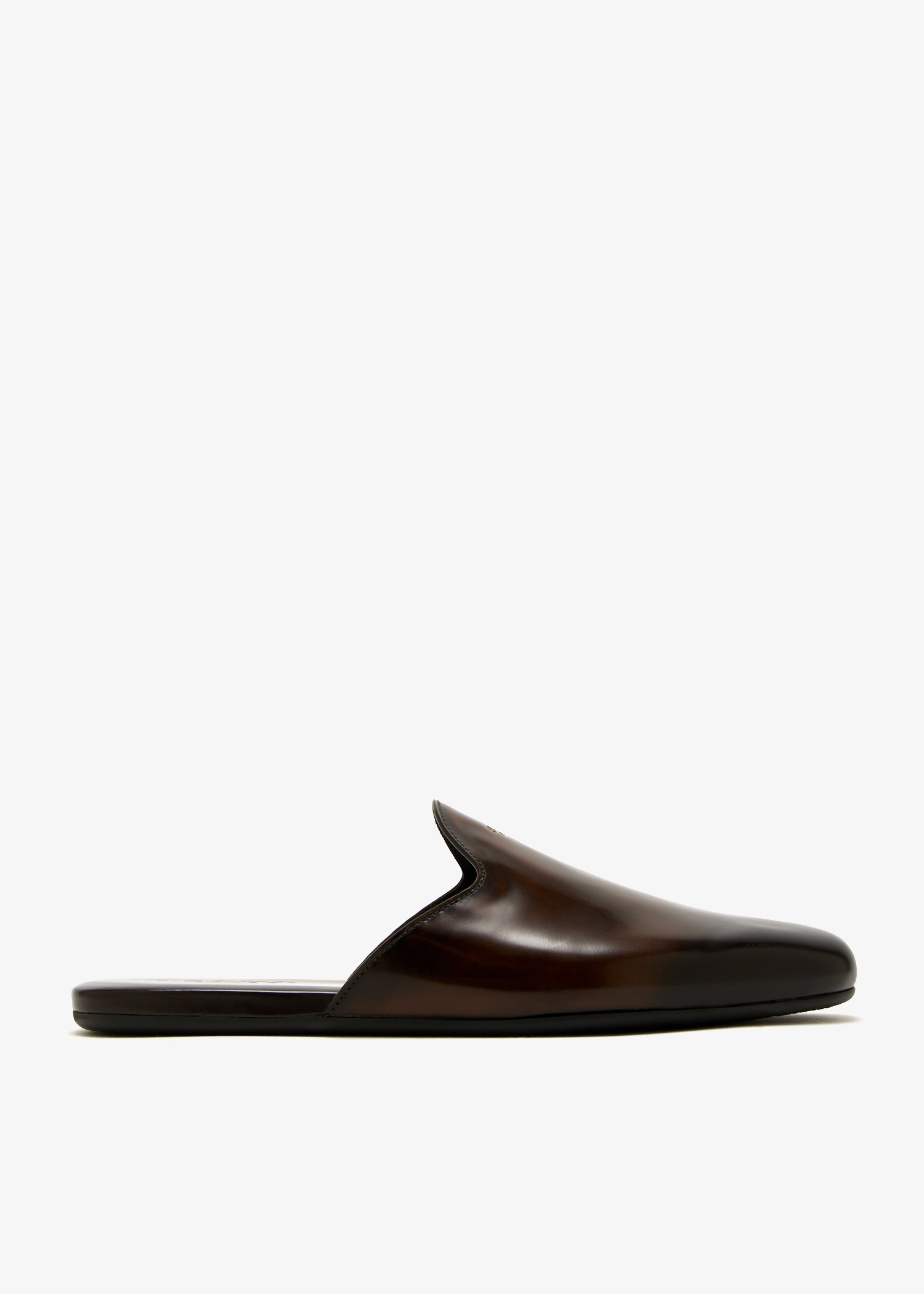 Prada Brushed leather slippers for Men - Brown in KSA | Level Shoes