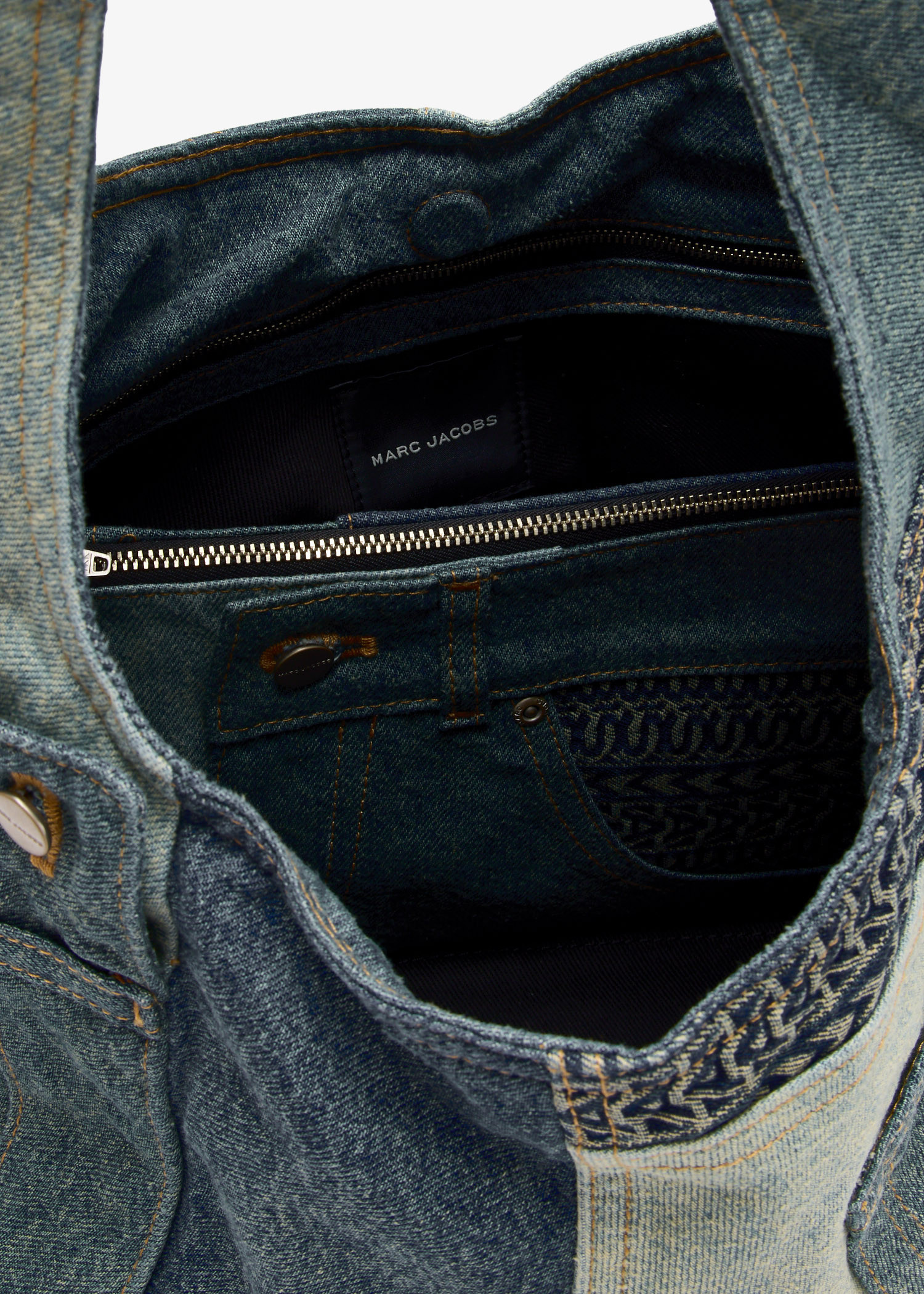 関税送料込 Marc Jacobs The Deconstructed Denim Sack Bagグ Amazon.com: Marc Jacobs Women's The Deconstructed Denim Sack