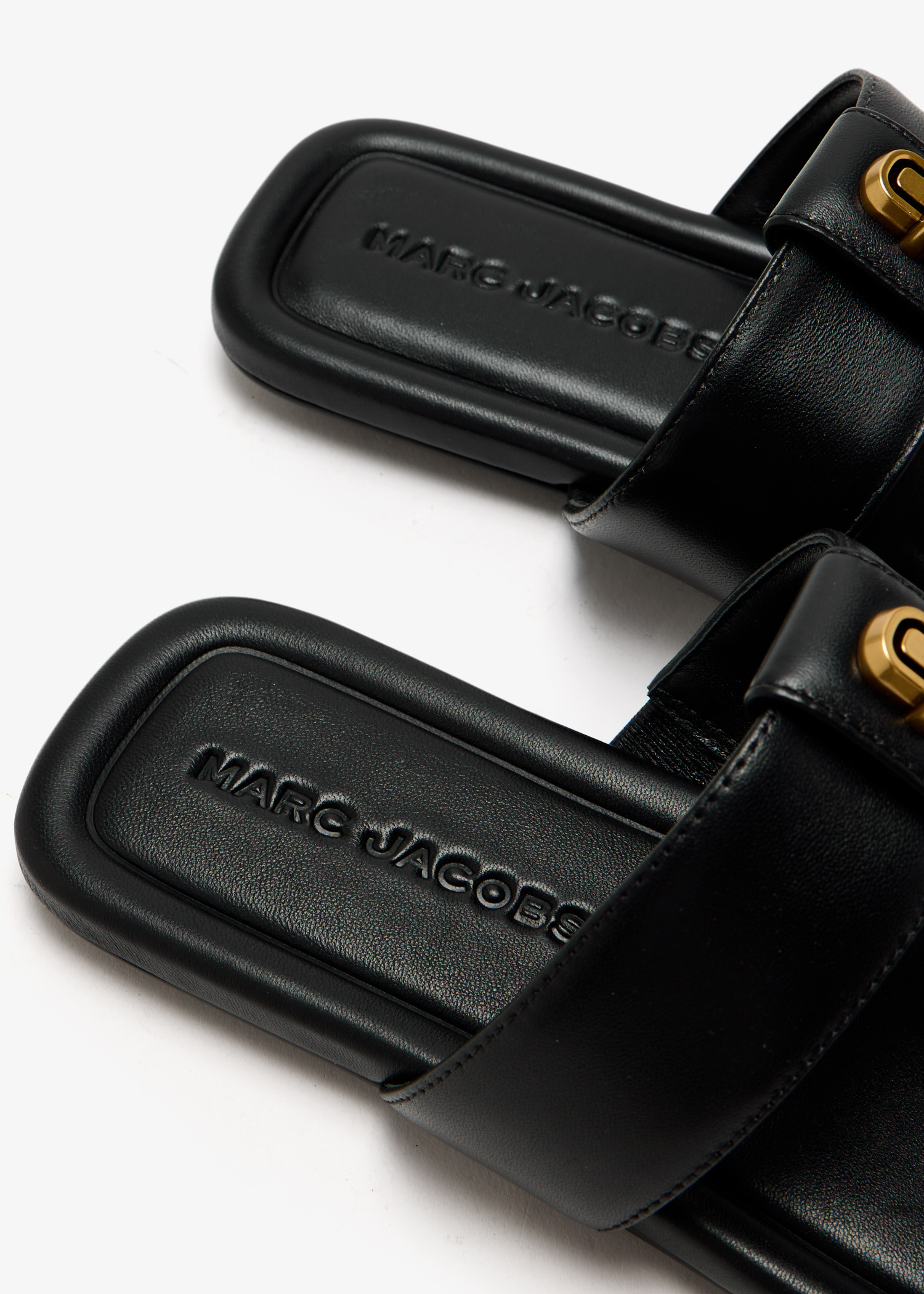Marc Jacobs The Dual T-Strap flat sandals for Women - Black