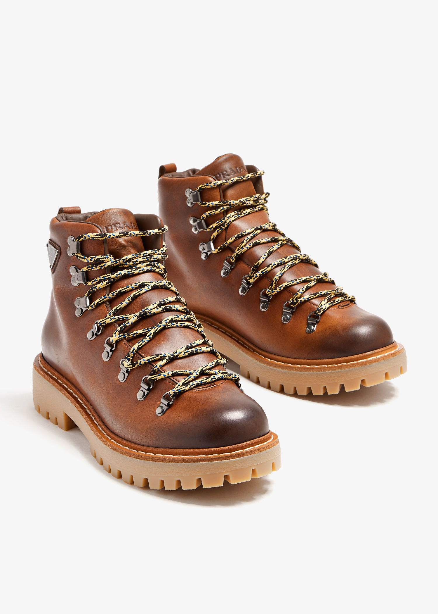 ショートブーツ・ブーティ PRADA Logo ankle boots Brown 1T735NFG045070 数量限定・在庫限り・早い者勝ち！】 プラダ / Prada Brown