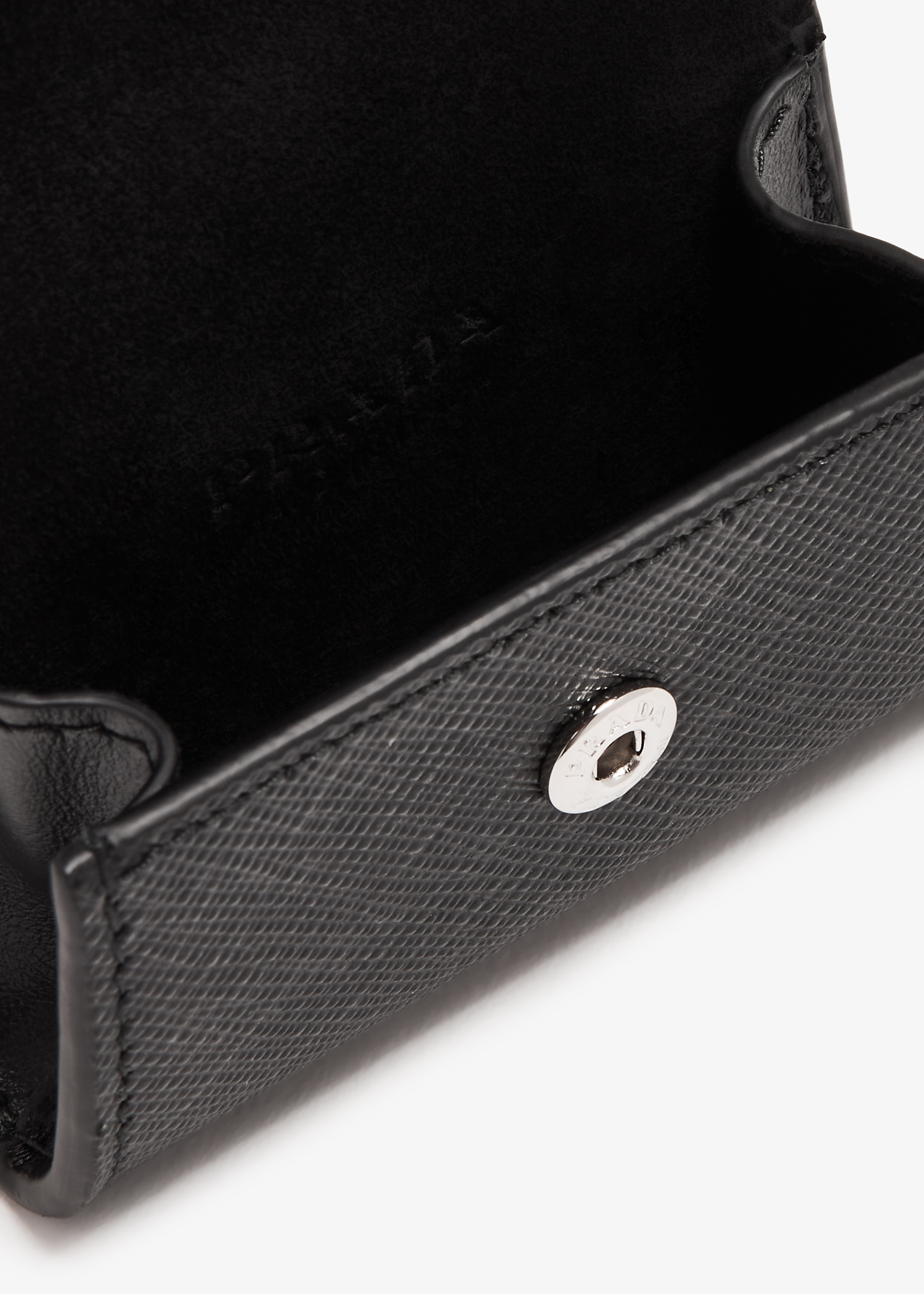 Prada Saffiano leather headphone case for Men - Black in UAE