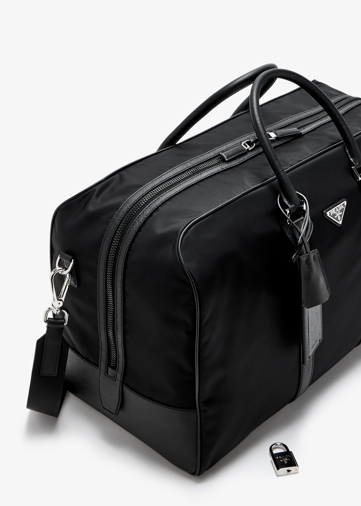 VIP価格.PRADA Black leather travel bag 関税送料込 Leather travel bag Prada Black in Leather - 56544275