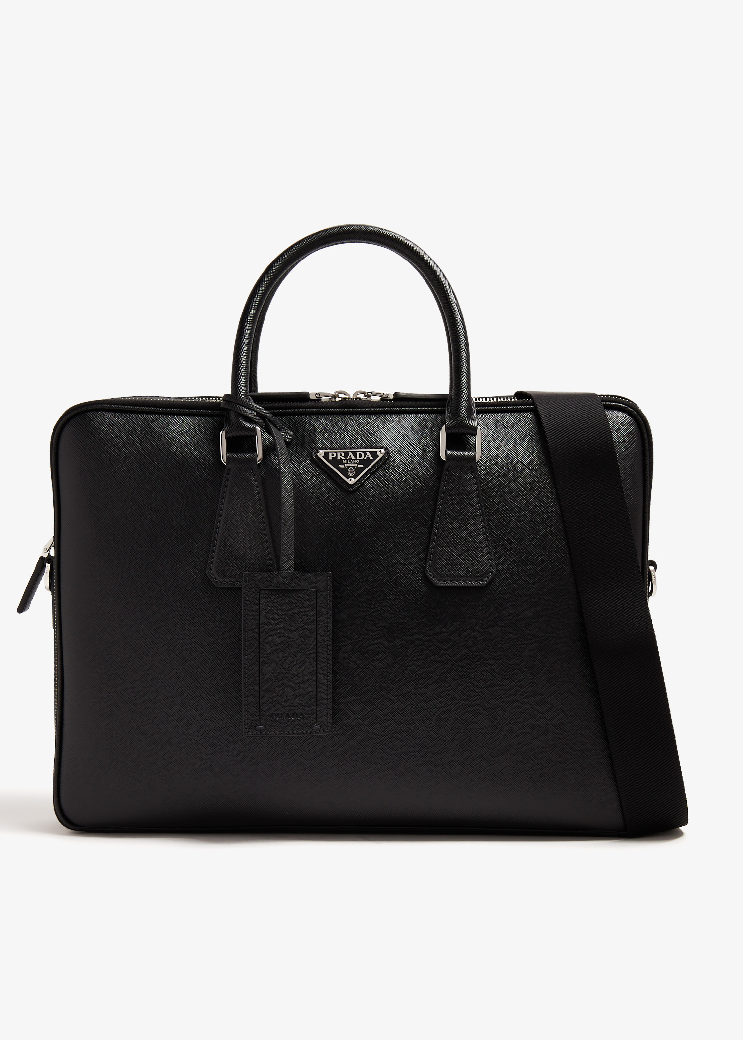 セール★PRADA★1E748N Prada Brique Saffiano leather bag for Men - Black in Qatar