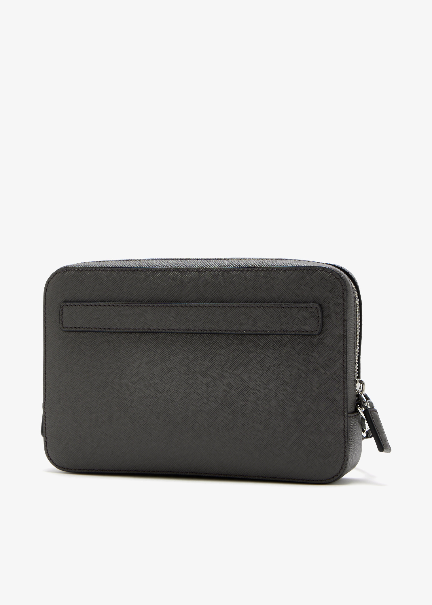 Prada Saffiano leather pouch for Men - Grey in UAE | Level Shoes