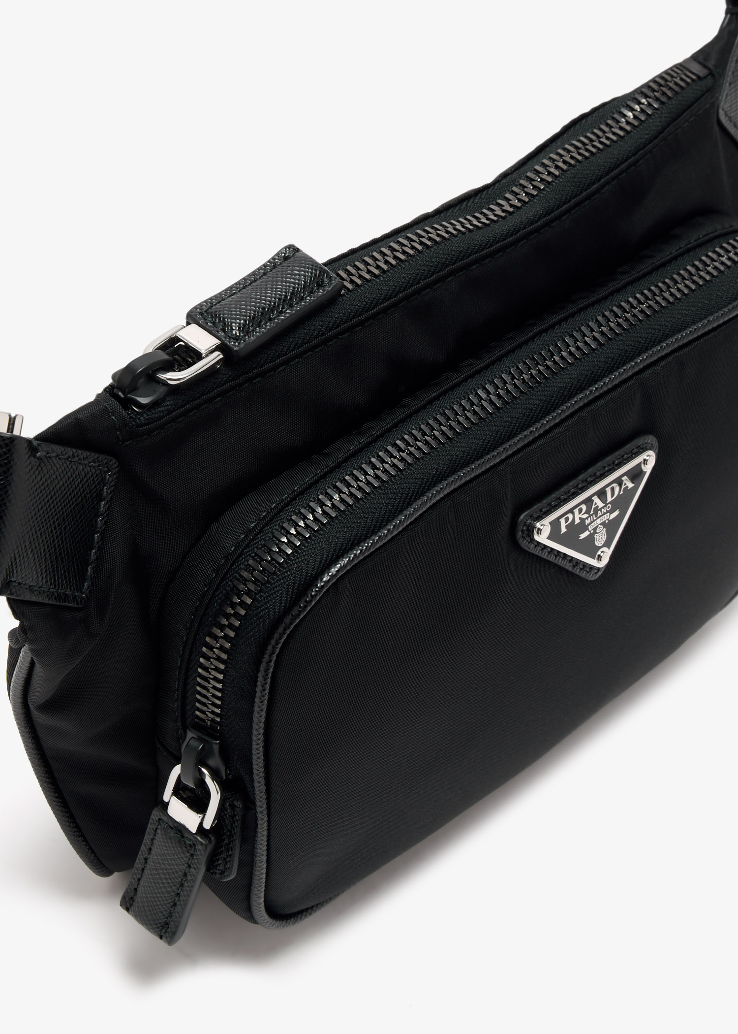 バッグ PRADA / Nylon & Leather Buckle Shoulder Prada Re-Nylon and Saffiano leather shoulder bag for Men