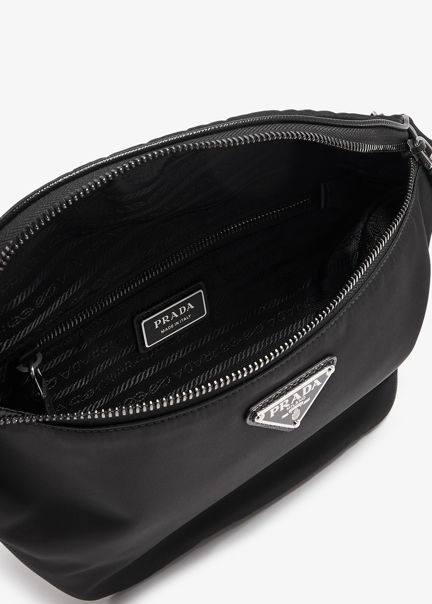 VIP【関税送料無料】希少 Prada Re-Nylon and Saffiano belt bag Prada Re-nylon And Saffiano Leather Belt Bag Nylon Black SHW