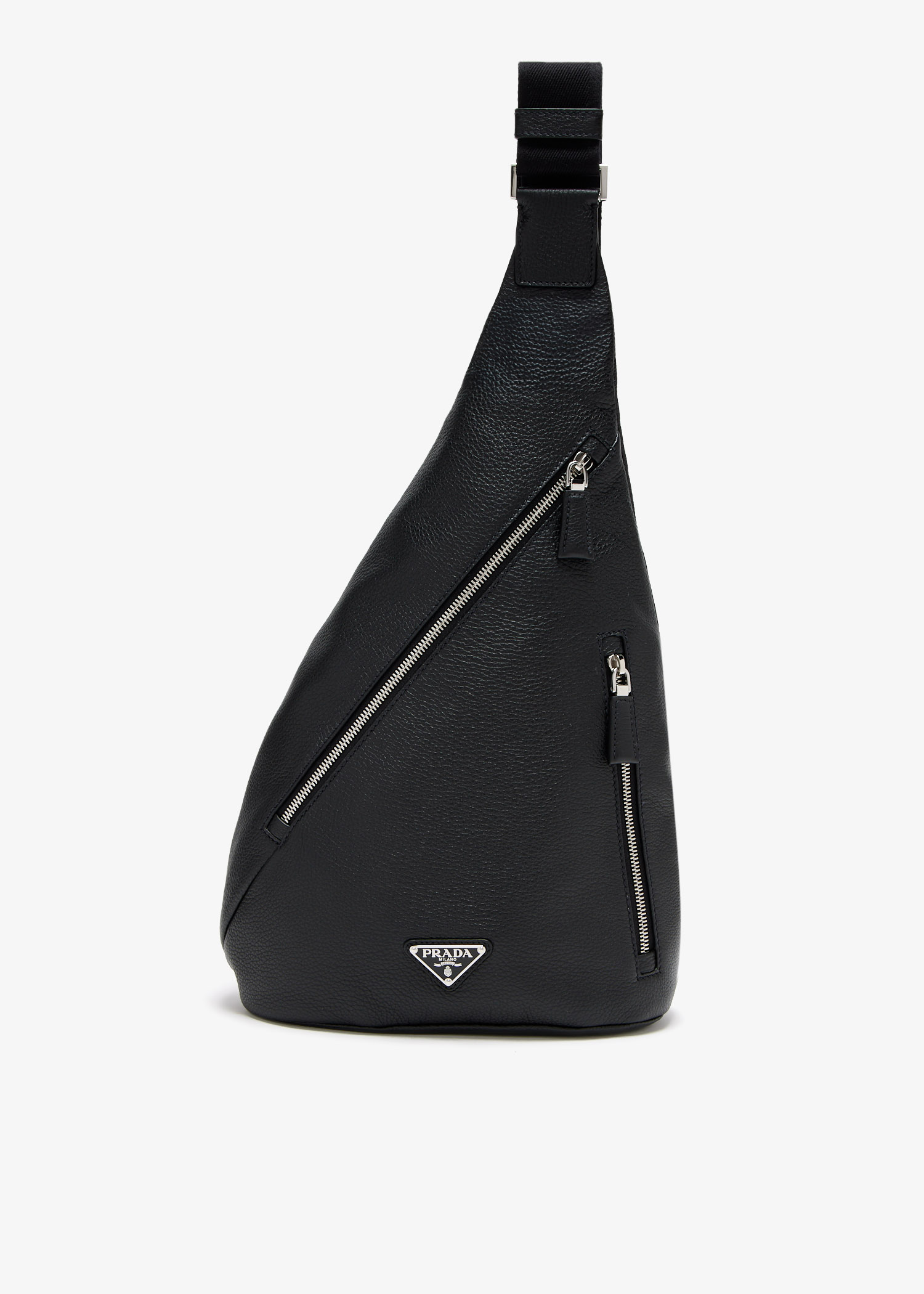 PRADA　バッグ Prada Cross leather bag for Men - Black in Kuwait | Level Shoes