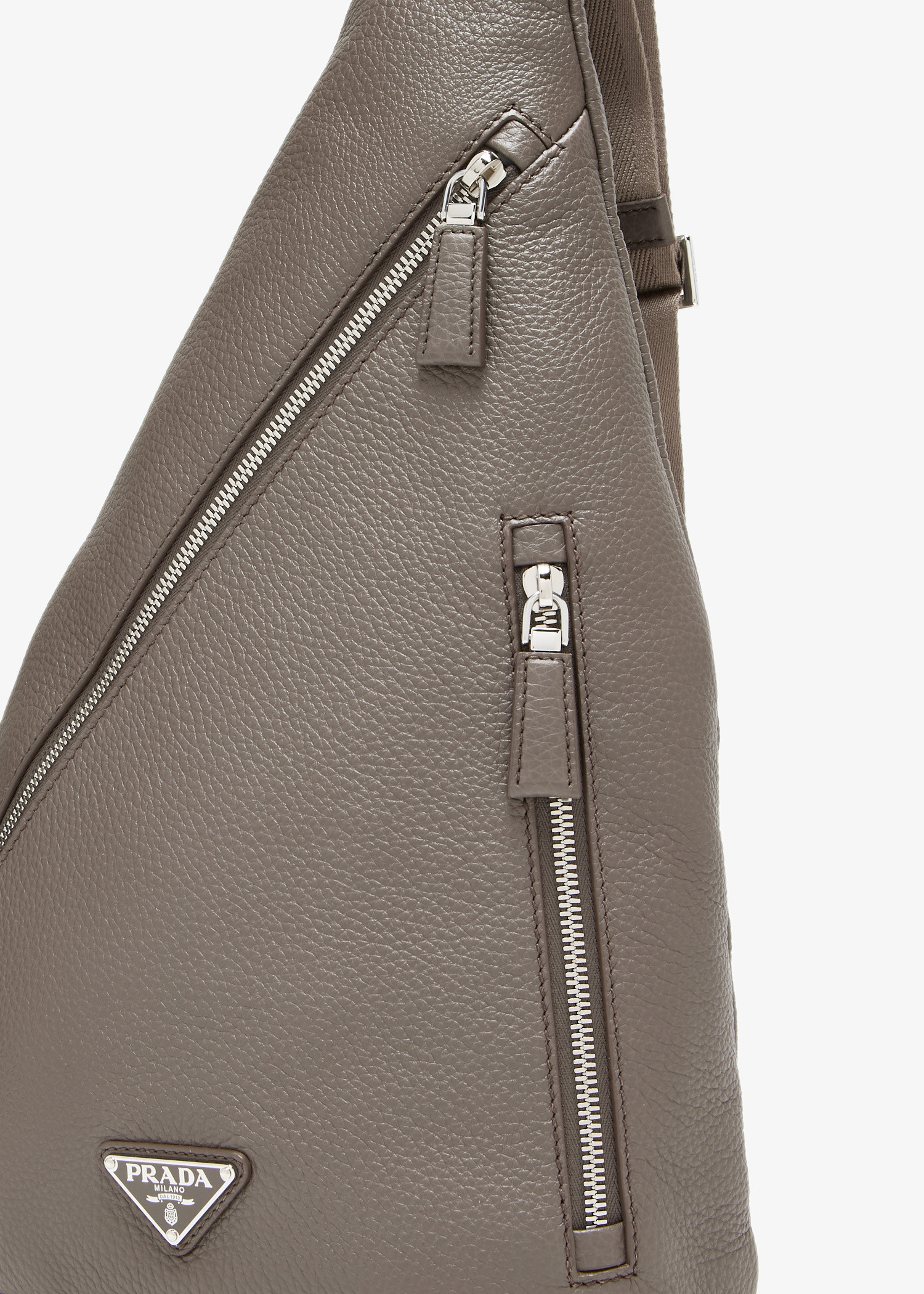 VIP【関税送料無料】希少 Prada Cross Body Bag Prada Cross leather bag for Men - Taupe in UAE | Level Shoes