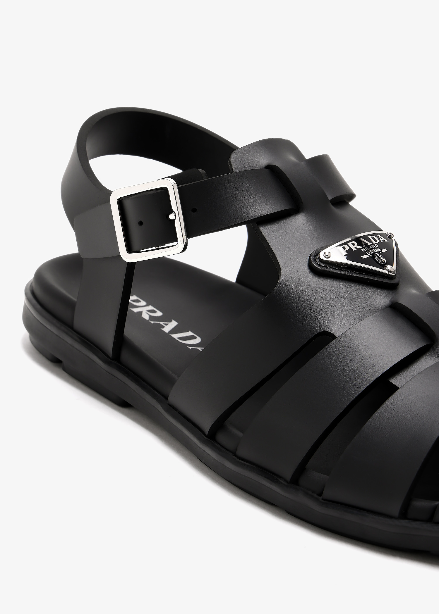 サンダル PRADA 2X3119_3LKK RUBBER FISHERMAN SANDALS Steel Gray Monolith rubber sandals | PRADA