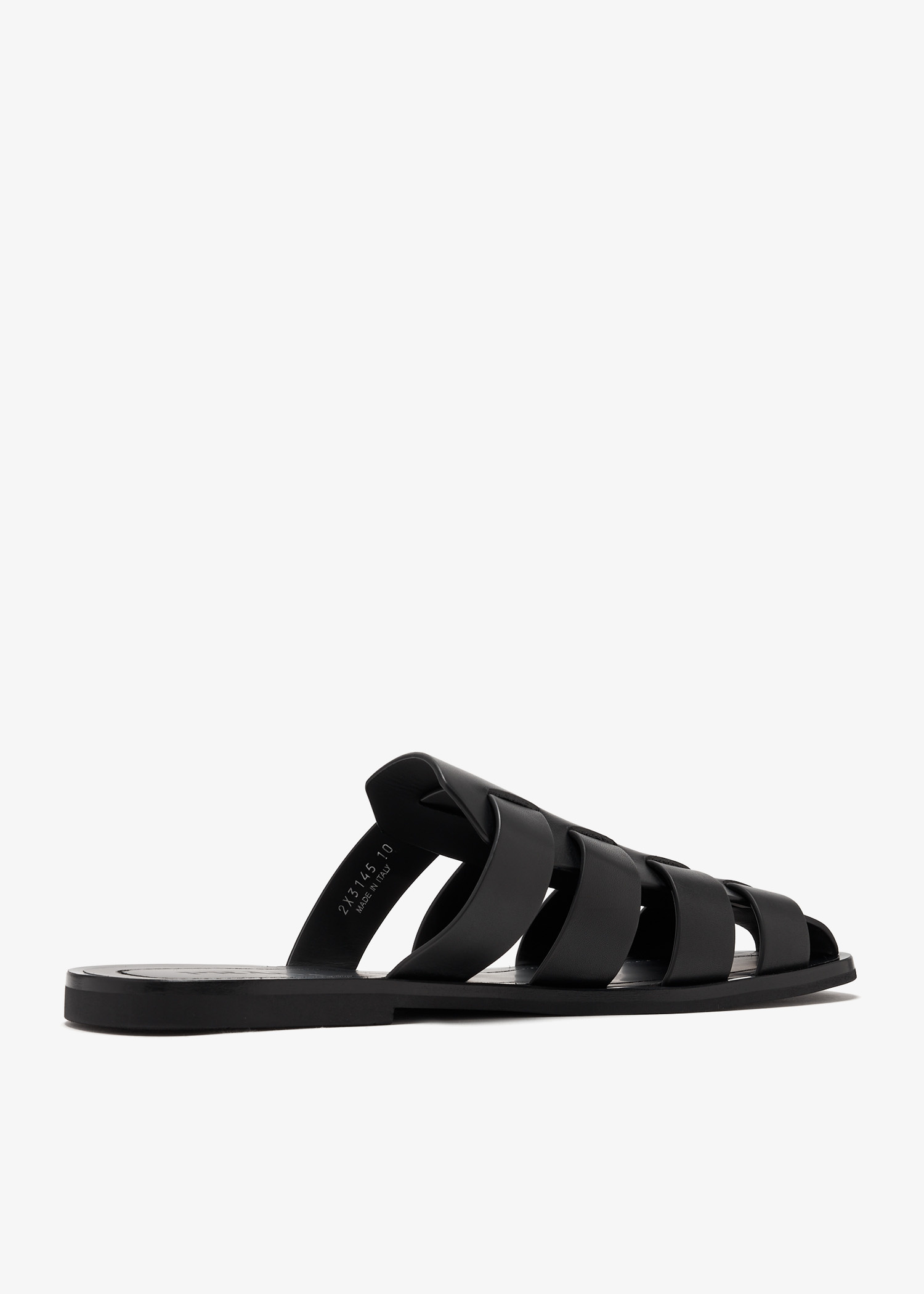 Prada Leather fisherman mules for Men - Black in UAE | Level Shoes
