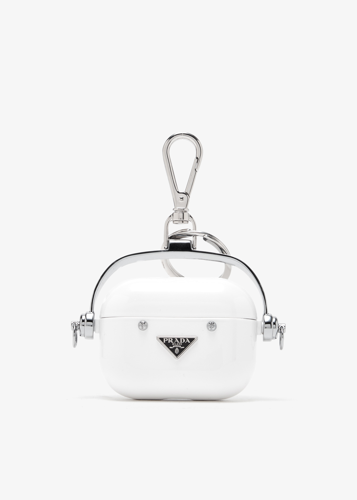 PRADA airpods pro用ケース Prada Apple AirPods Pro Metal Vanity Case Silver in Metal
