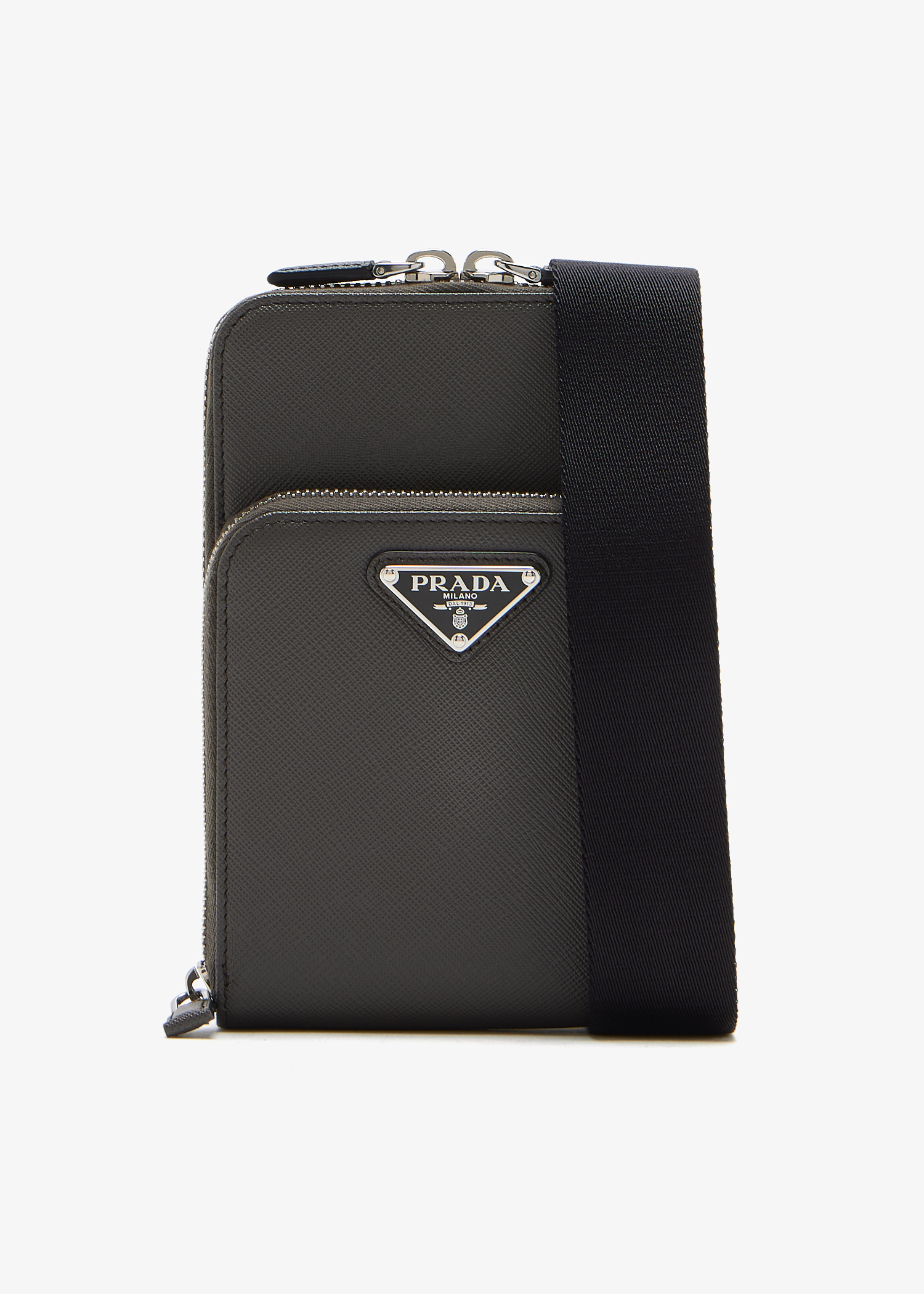 Prada Saffiano leather smartphone case for Men - Grey in UAE