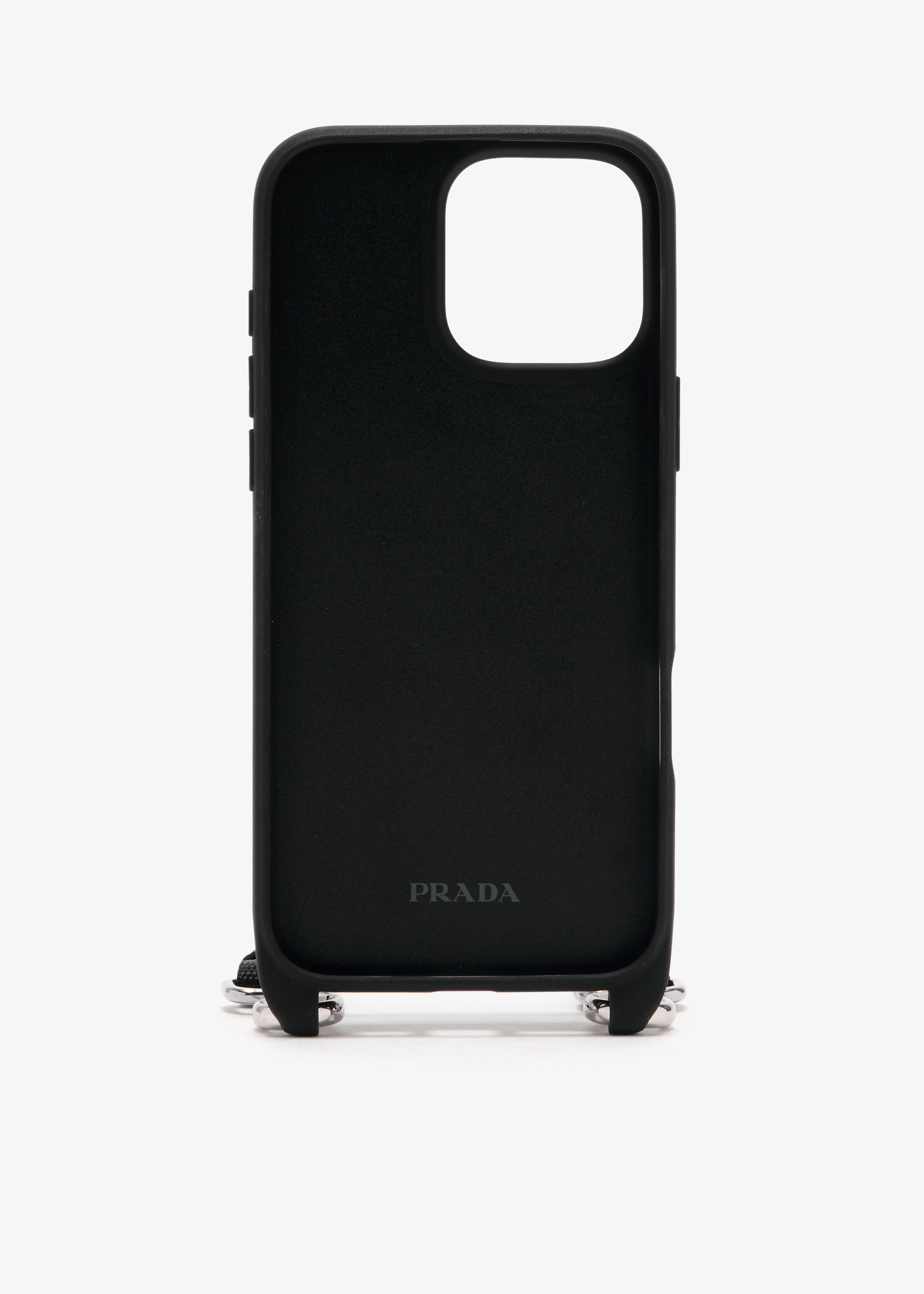 Prada iPhone 16 Pro Max saffiano leather cover for Men - Black in
