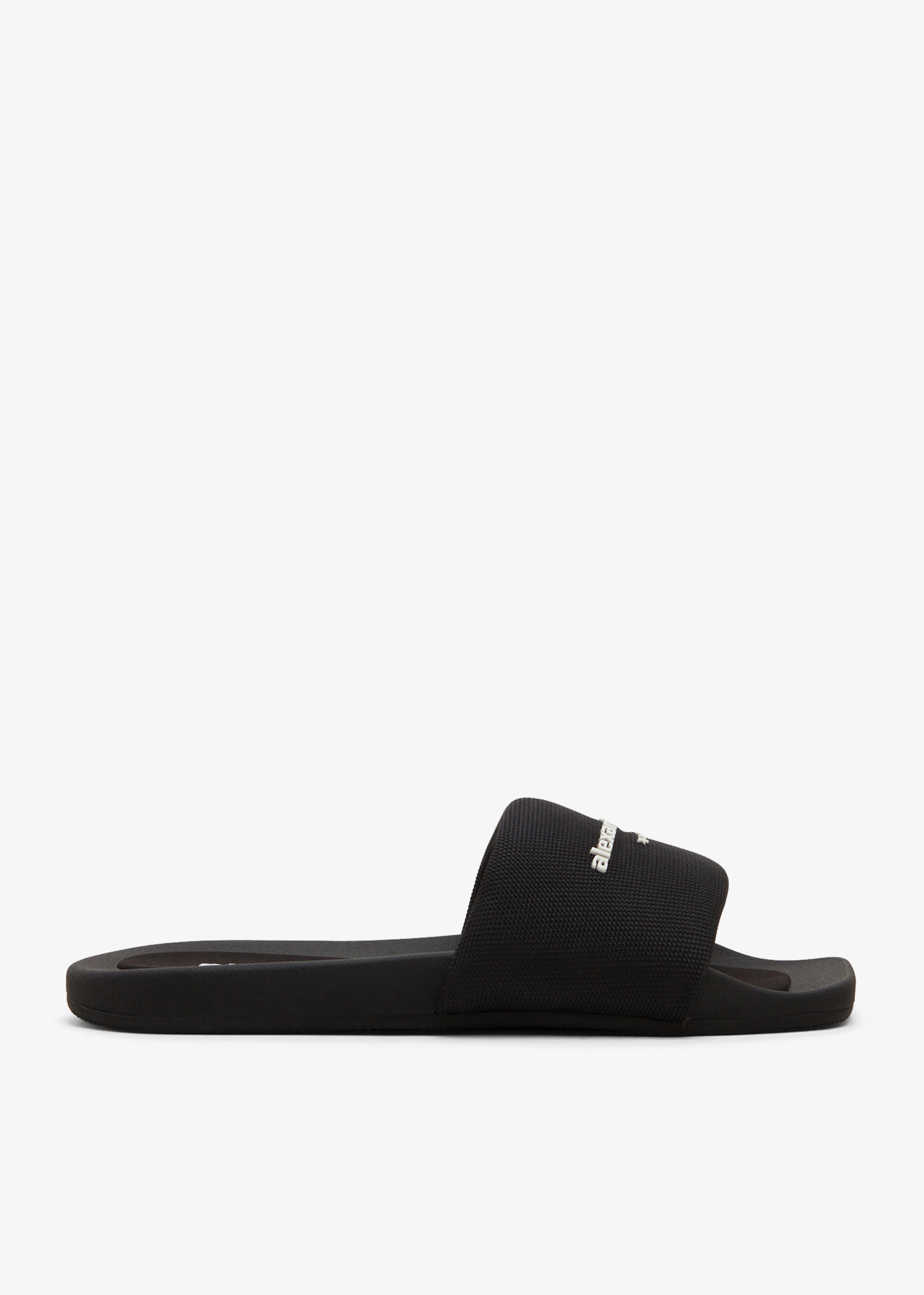 サンダル・ミュール Alexander Wang LOGO POOL SLIDES Alexander Wang Logo slides for Women - Black in UAE | Level