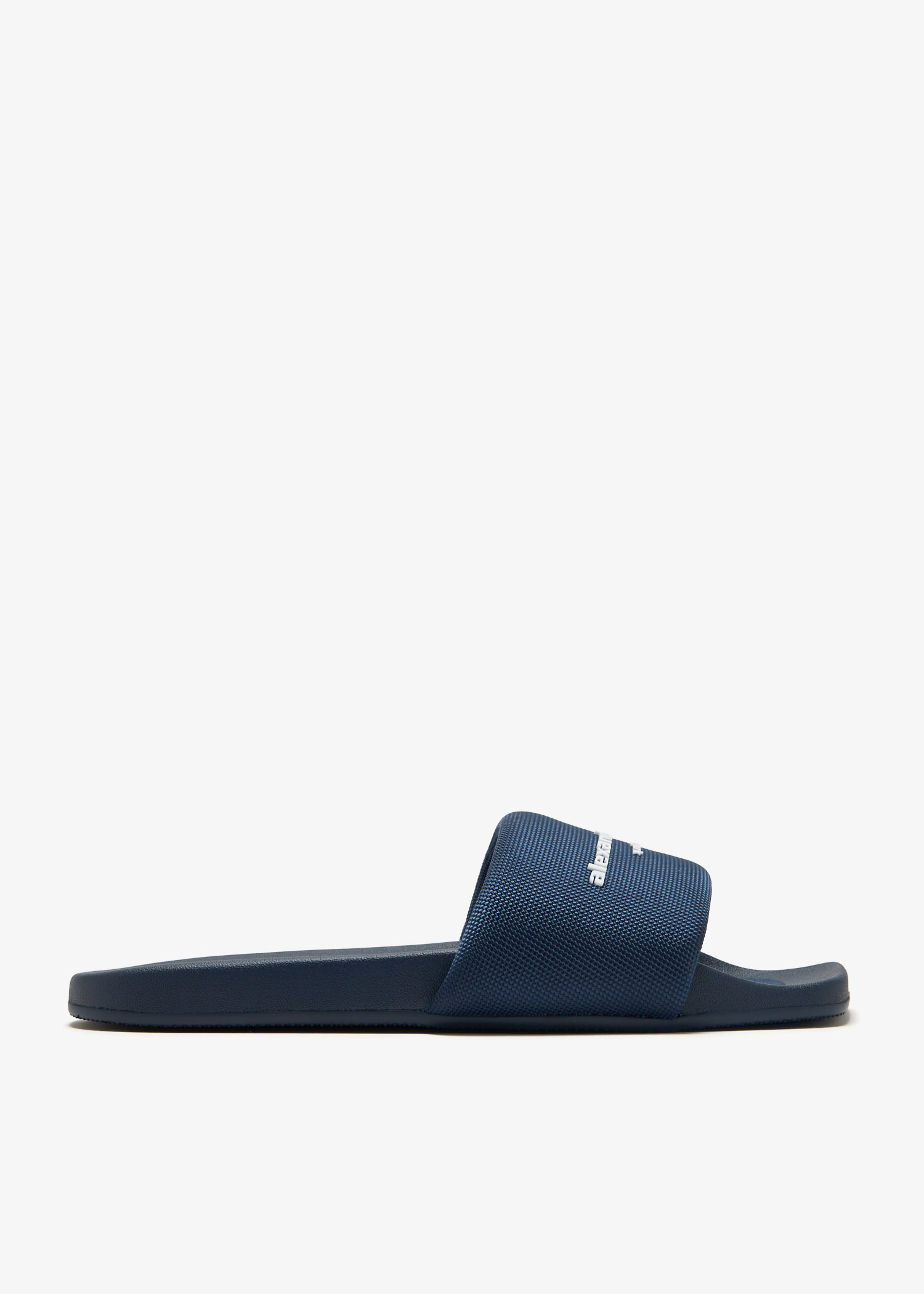 Alexander Wang Logo slides for Women - Navy in UAE | Level Shoes