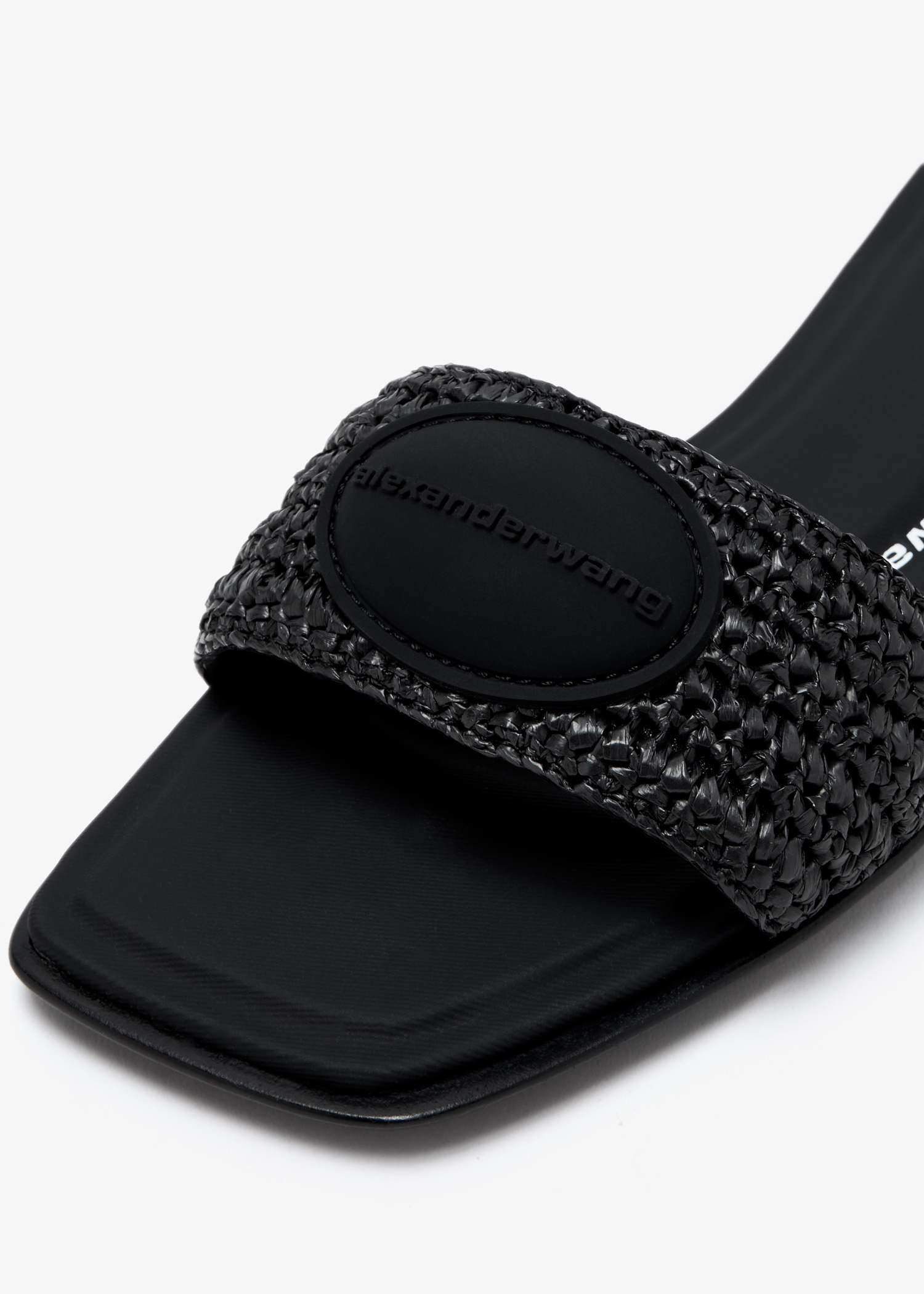サンダル・ミュール ALEXANDER WANG Women Sandals 30325S002 001 Black black logo platform sandals in BLACK | alexanderwang®