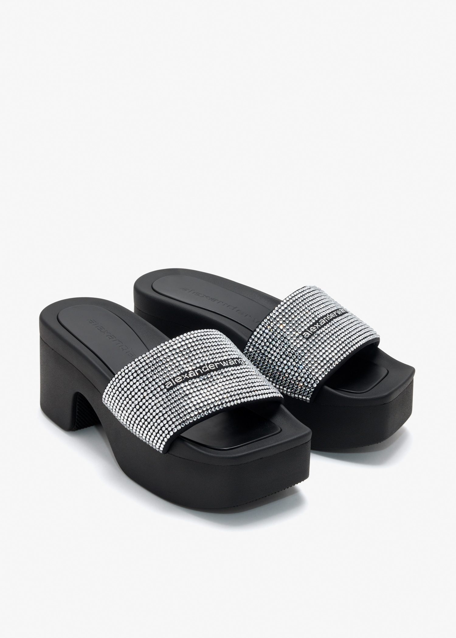 Alexander Wang Hotfix platform sandals for Women - Black in UAE