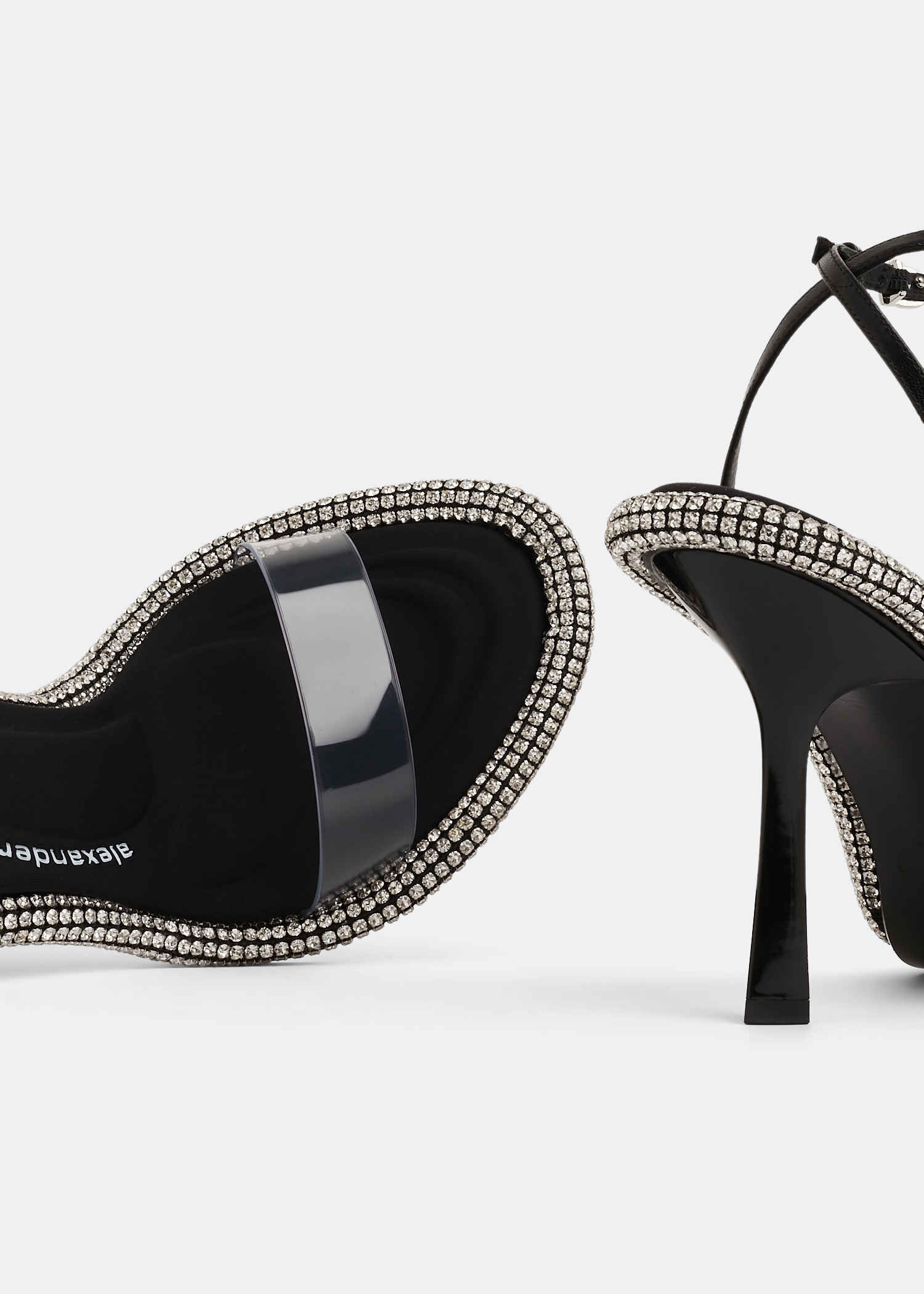 Alexander Wang Nima 105 crystal sandals for Women - Black in
