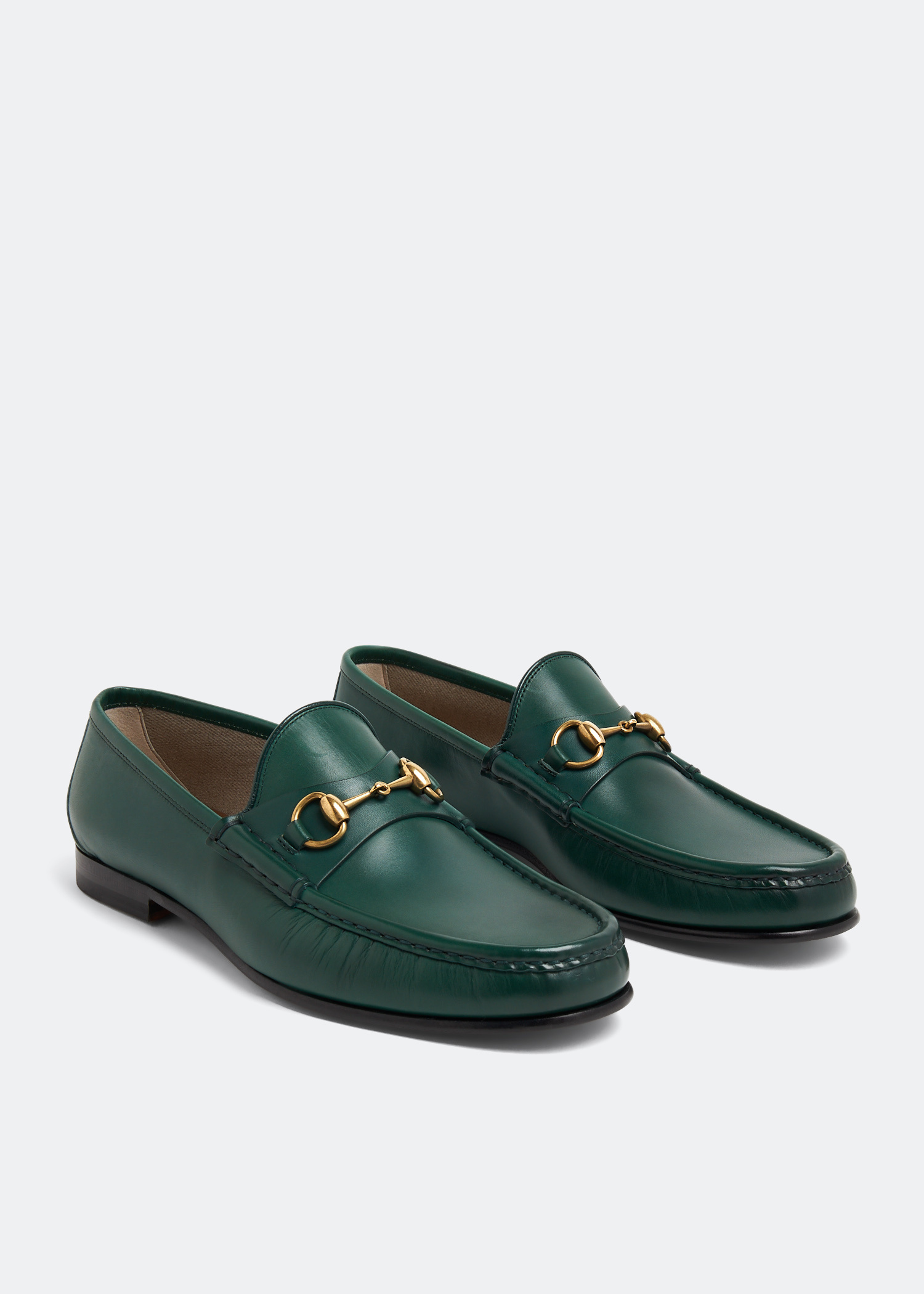Gucci shoes men US 11.5 - Verdant Green, 1953 Gucci Horsebit 1953 Loafers in Green Suede ref.1128591  main image 2