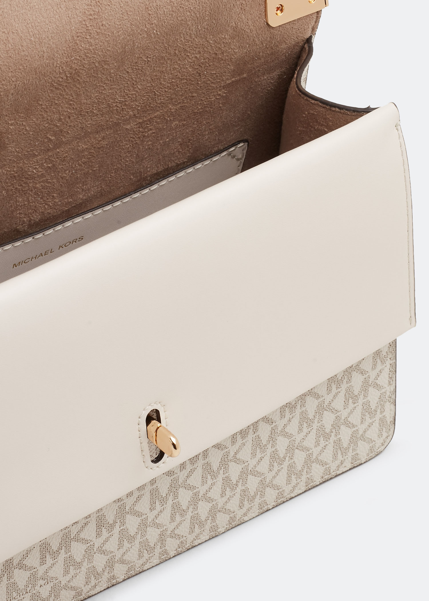 Michael Kors Greenwich medium logo satchel for Women - White in