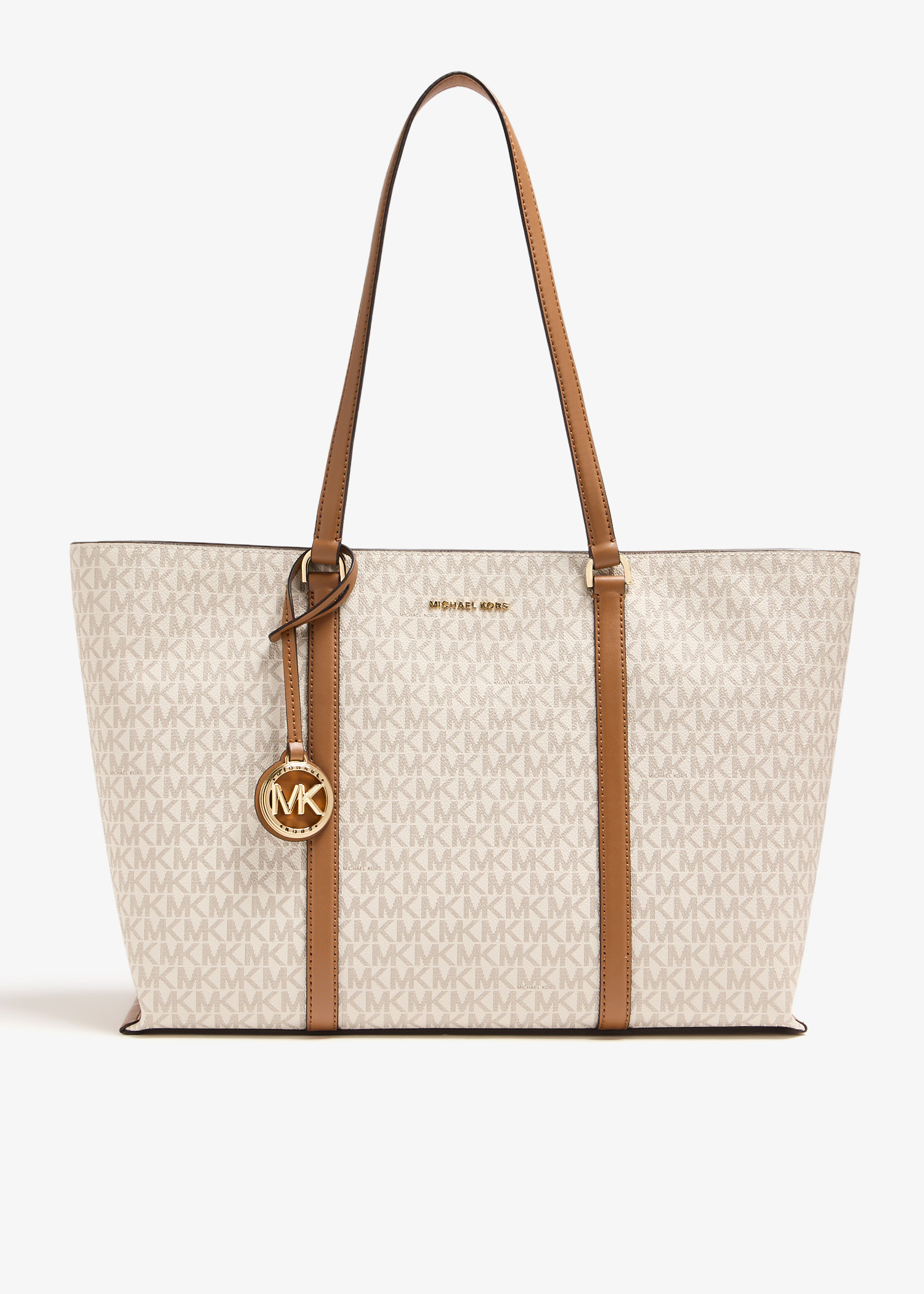 Michael Kors Temple large signature tote bag for Women - Beige in