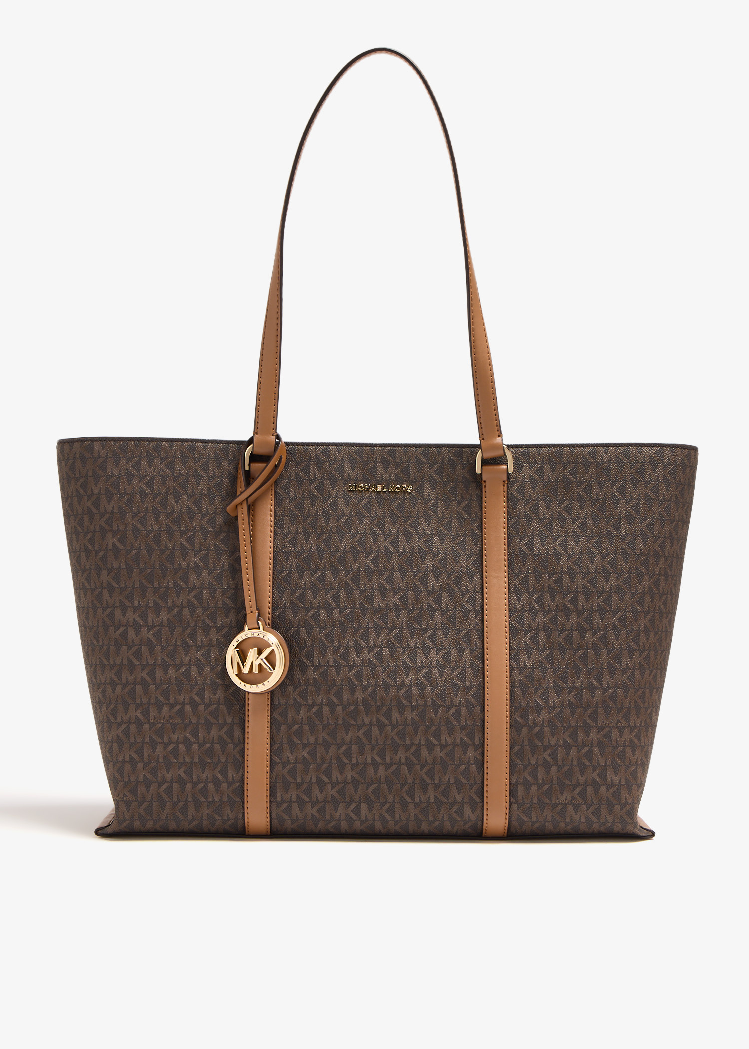 Michael Kors Temple large signature tote bag for Women - Brown in