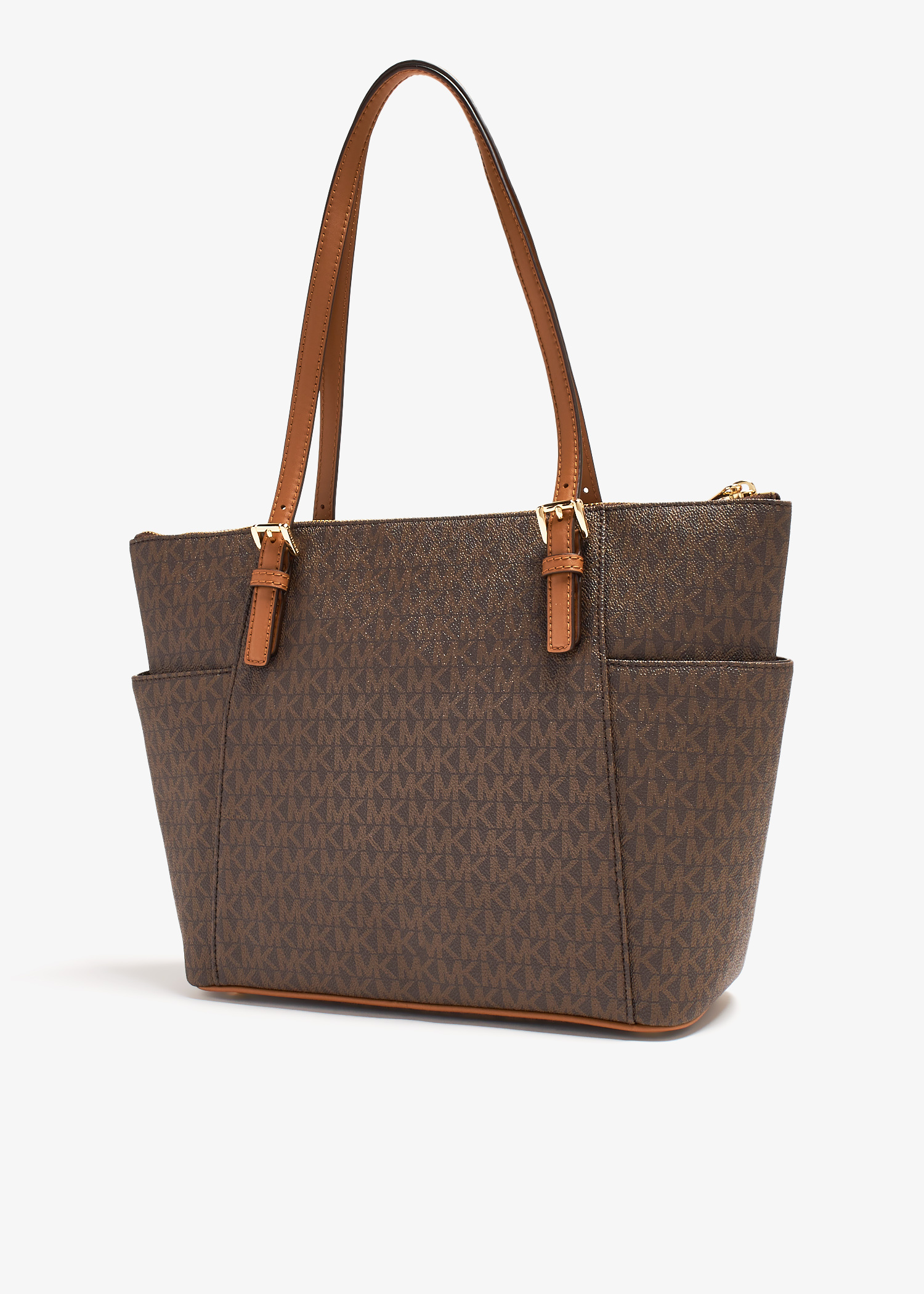 Michael Kors Jet Set logo zip tote bag for Women - Brown in UAE