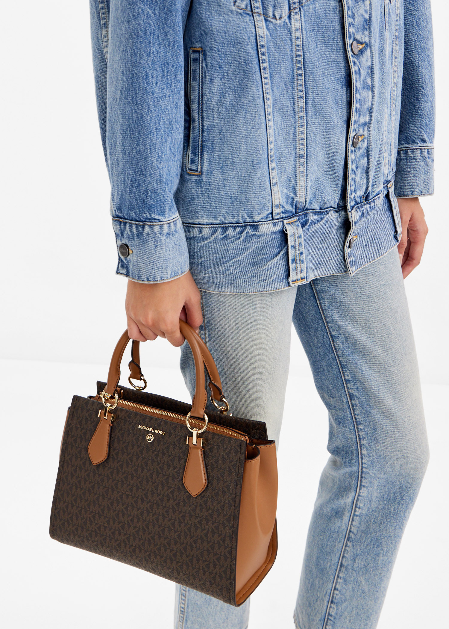 Michael Kors Marilyn medium satchel for Women - Brown in USA