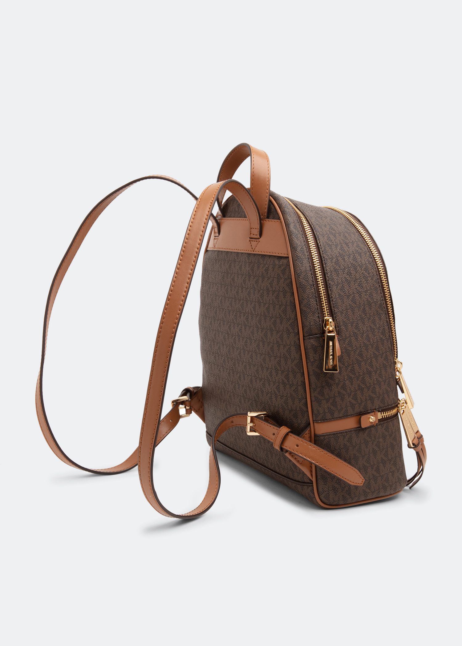 Michael Kors Rhea medium logo backpack for Women - Brown in