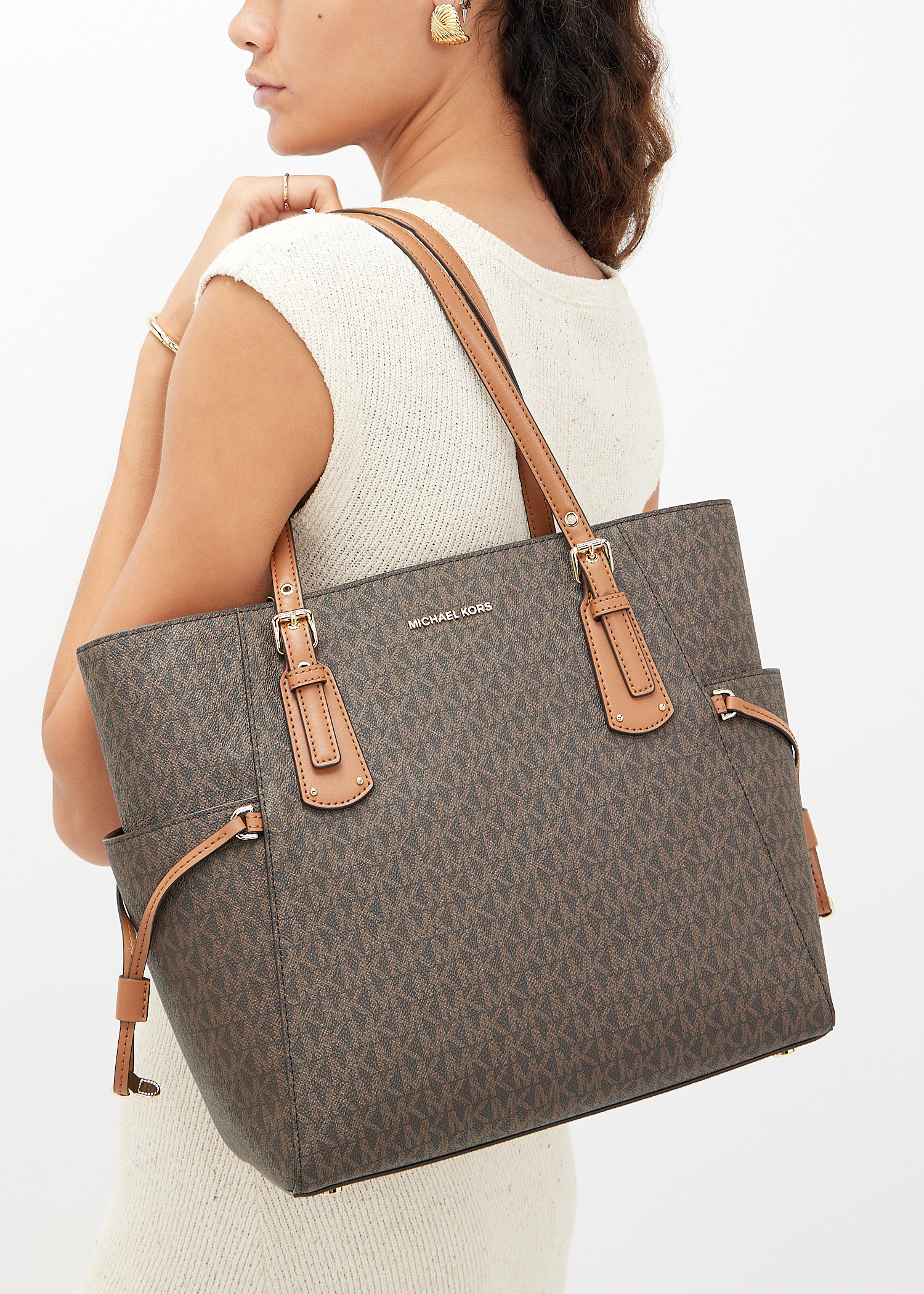 Michael Kors Voyager small tote bag for Women - Brown in USA